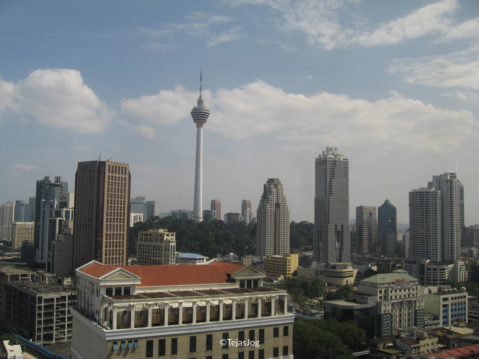 Menara KL seen from our room at Hotel Grand Continental