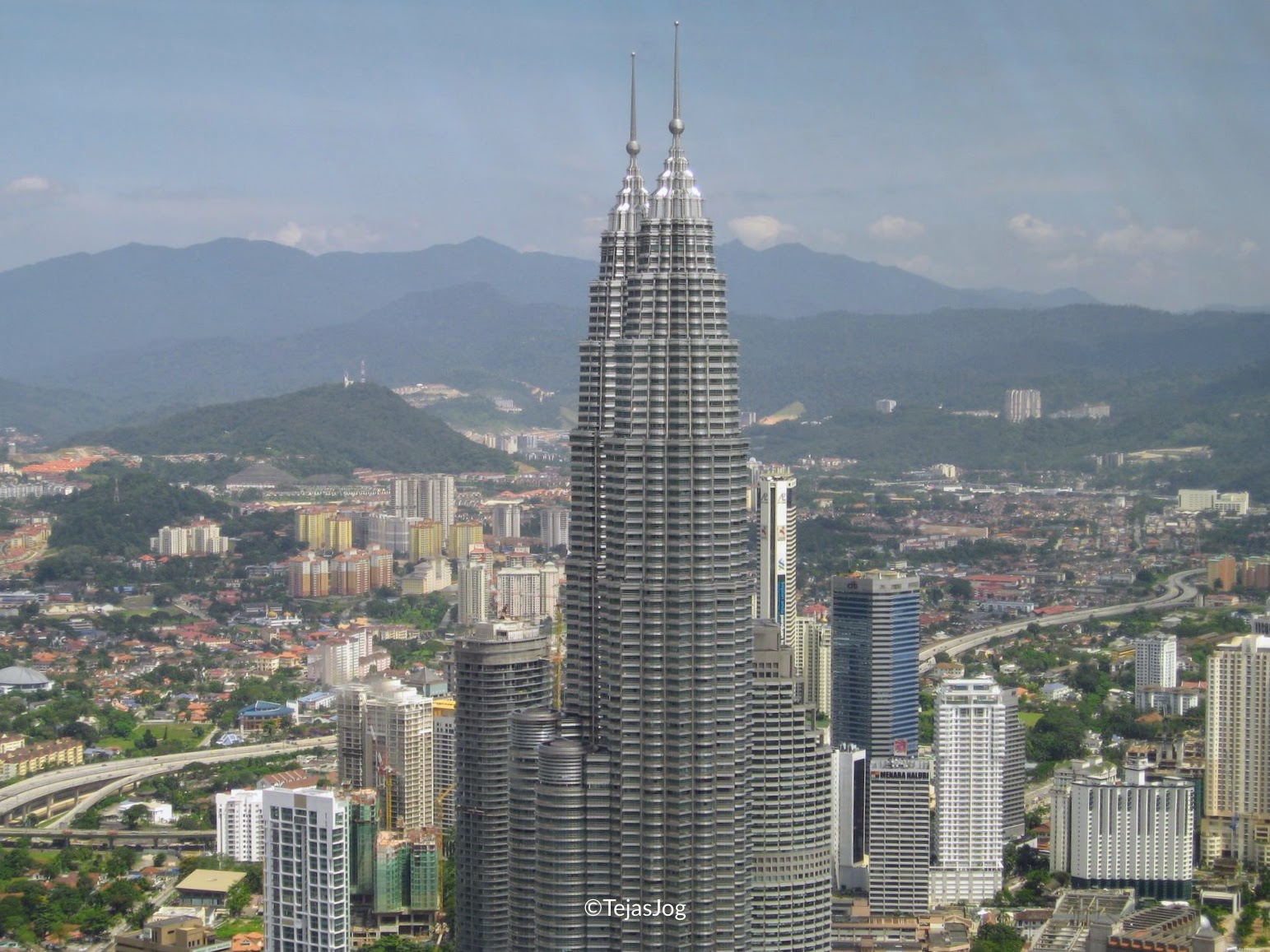 Petronas Twin Towers seen from Menara Kuala Lumpur