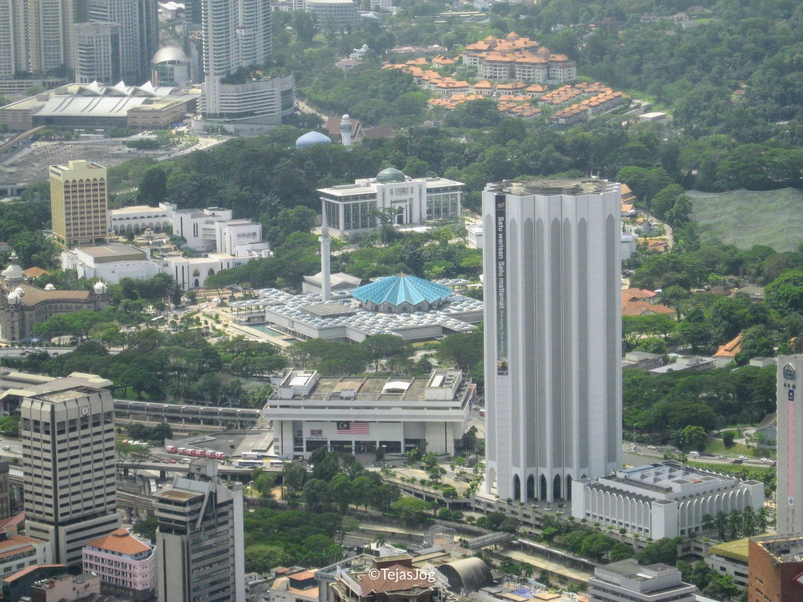 Masjid Negara seen from Menara Kuala Lumpur