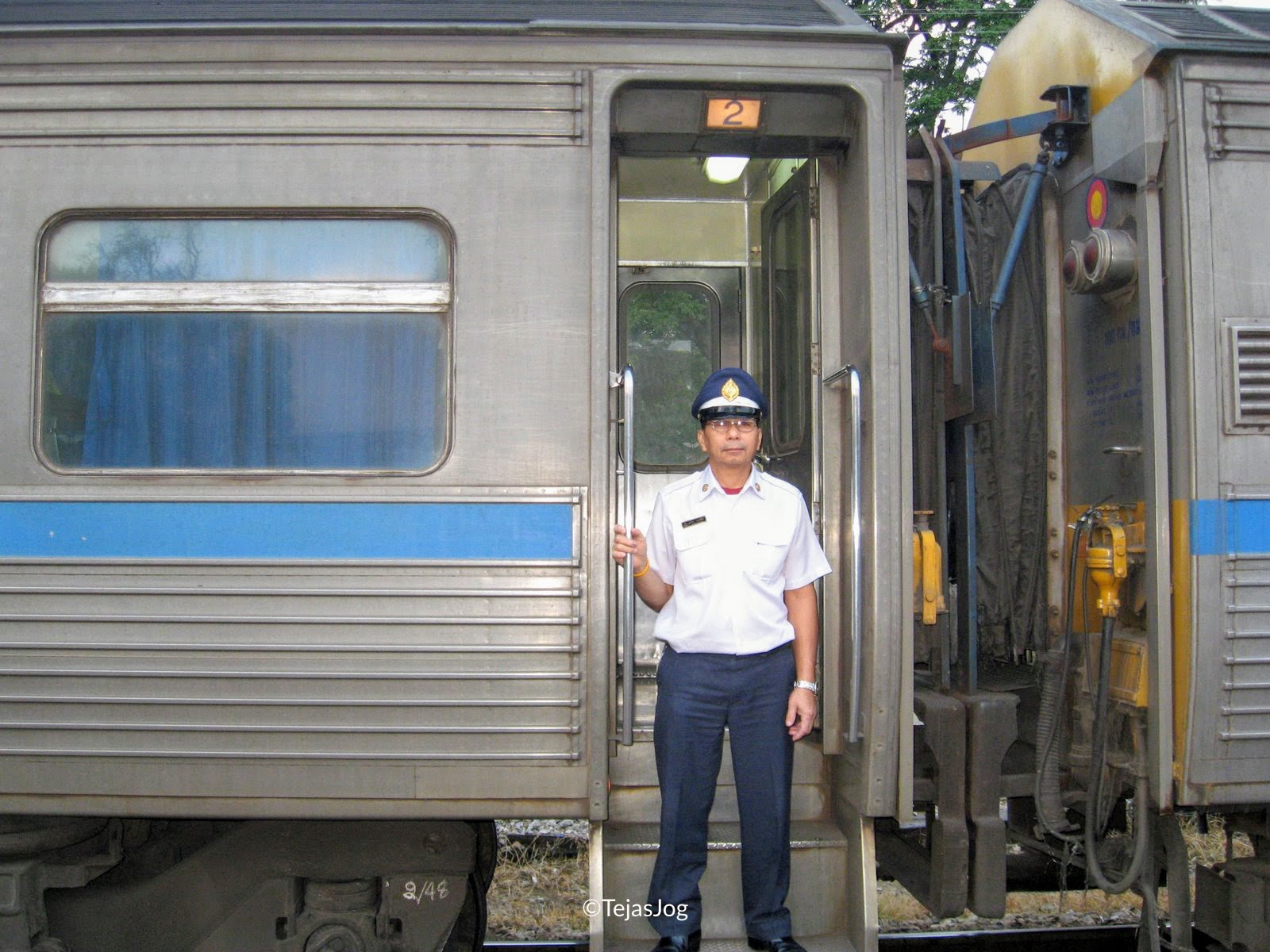 Our coach attendant on International Express IE 36