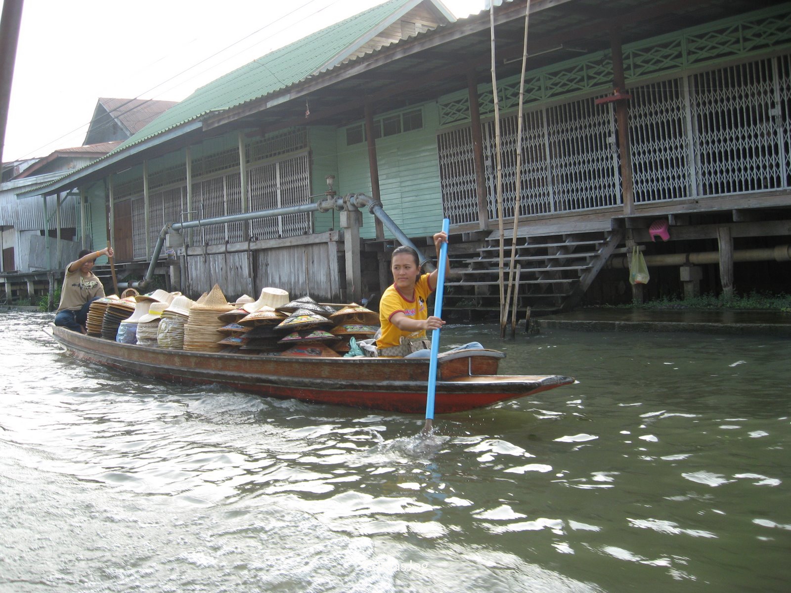 On the boat to Damnoen Saduak Floating Market