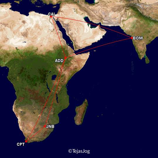 United MileagePlus Award to Africa