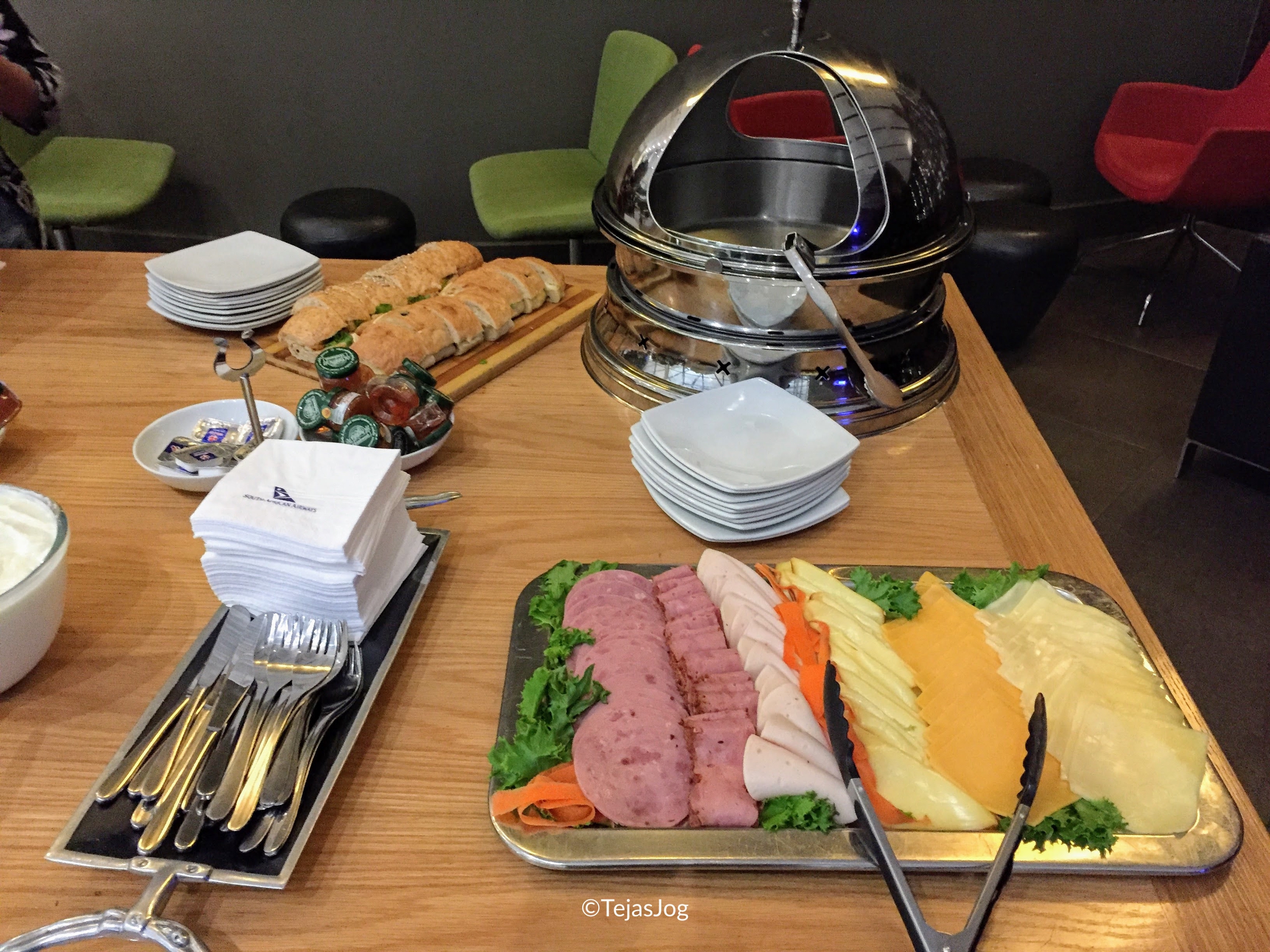 Buffet at SAA Domestic Premium Class Lounge