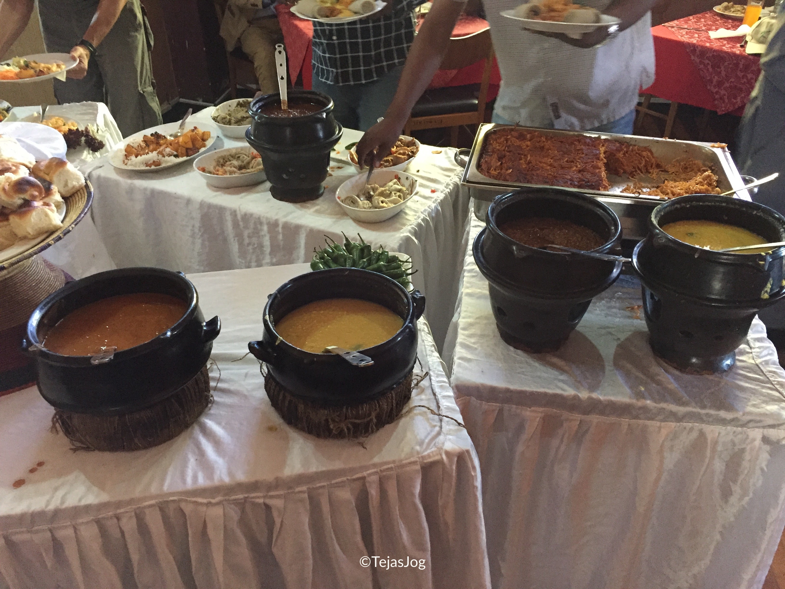 Vegan buffet at Taitu Hotel