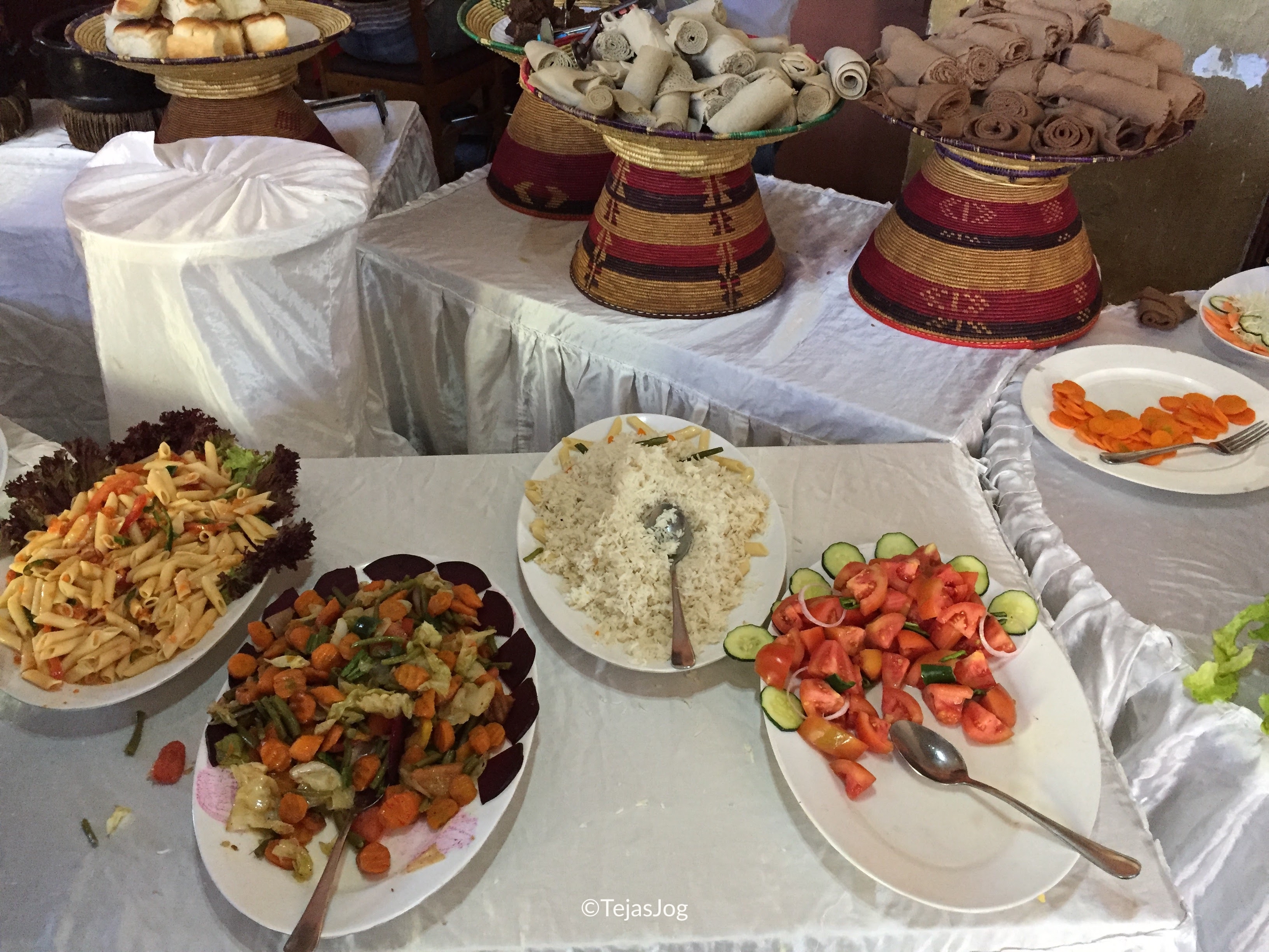 Vegan buffet at Taitu Hotel