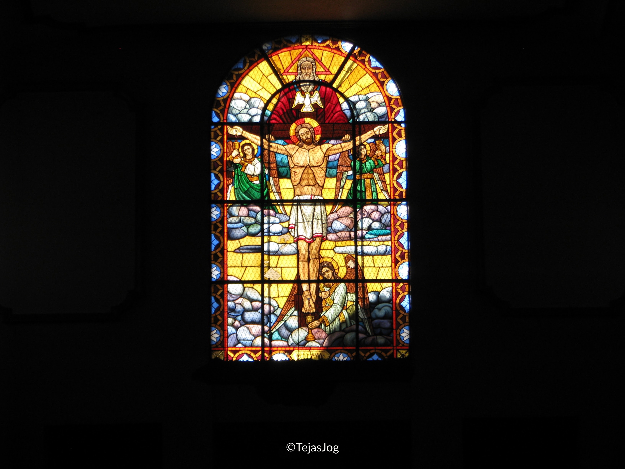 Stained glass windows at Holy Trinity Cathedral