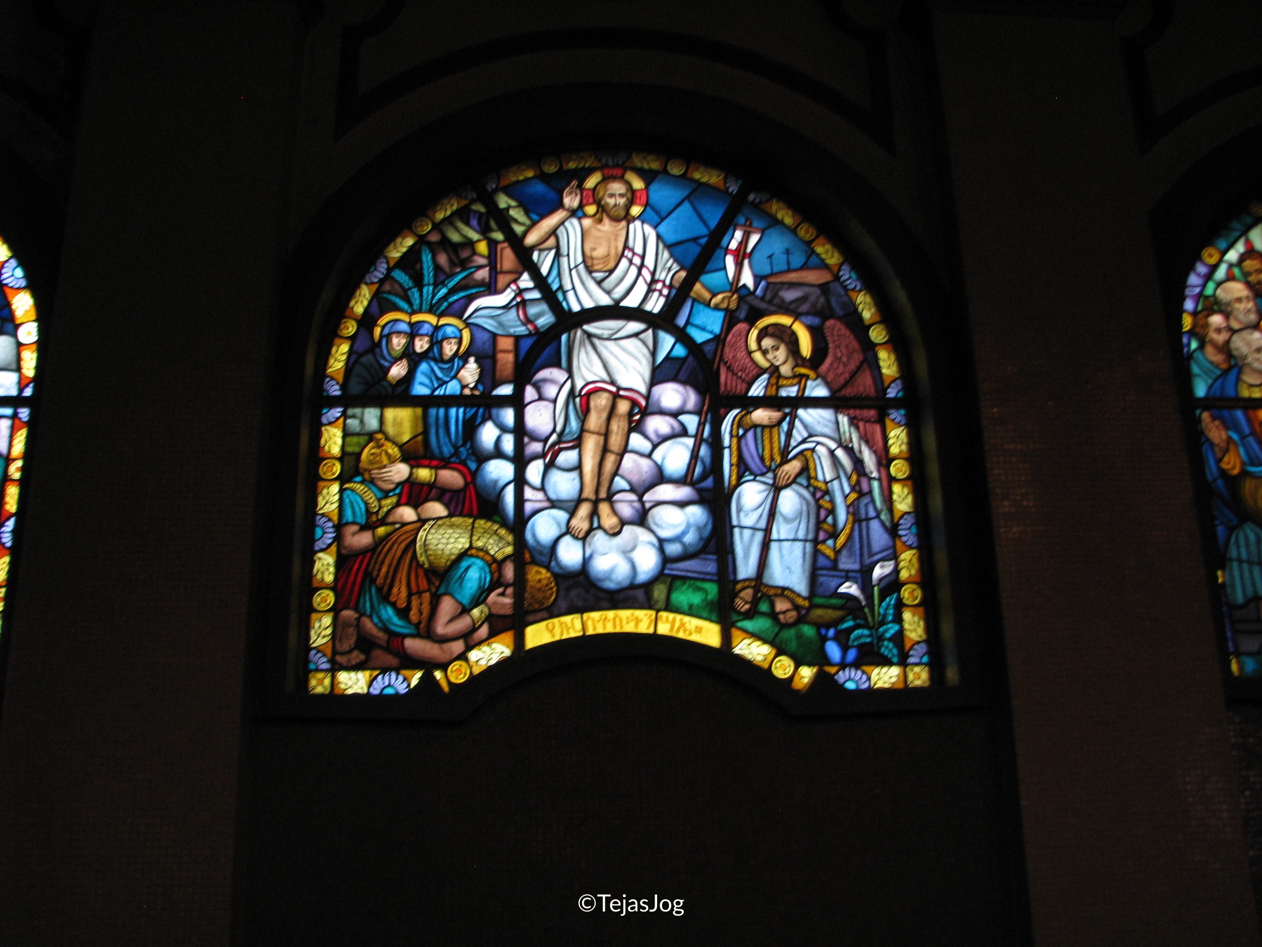 Stained glass windows at Holy Trinity Cathedral