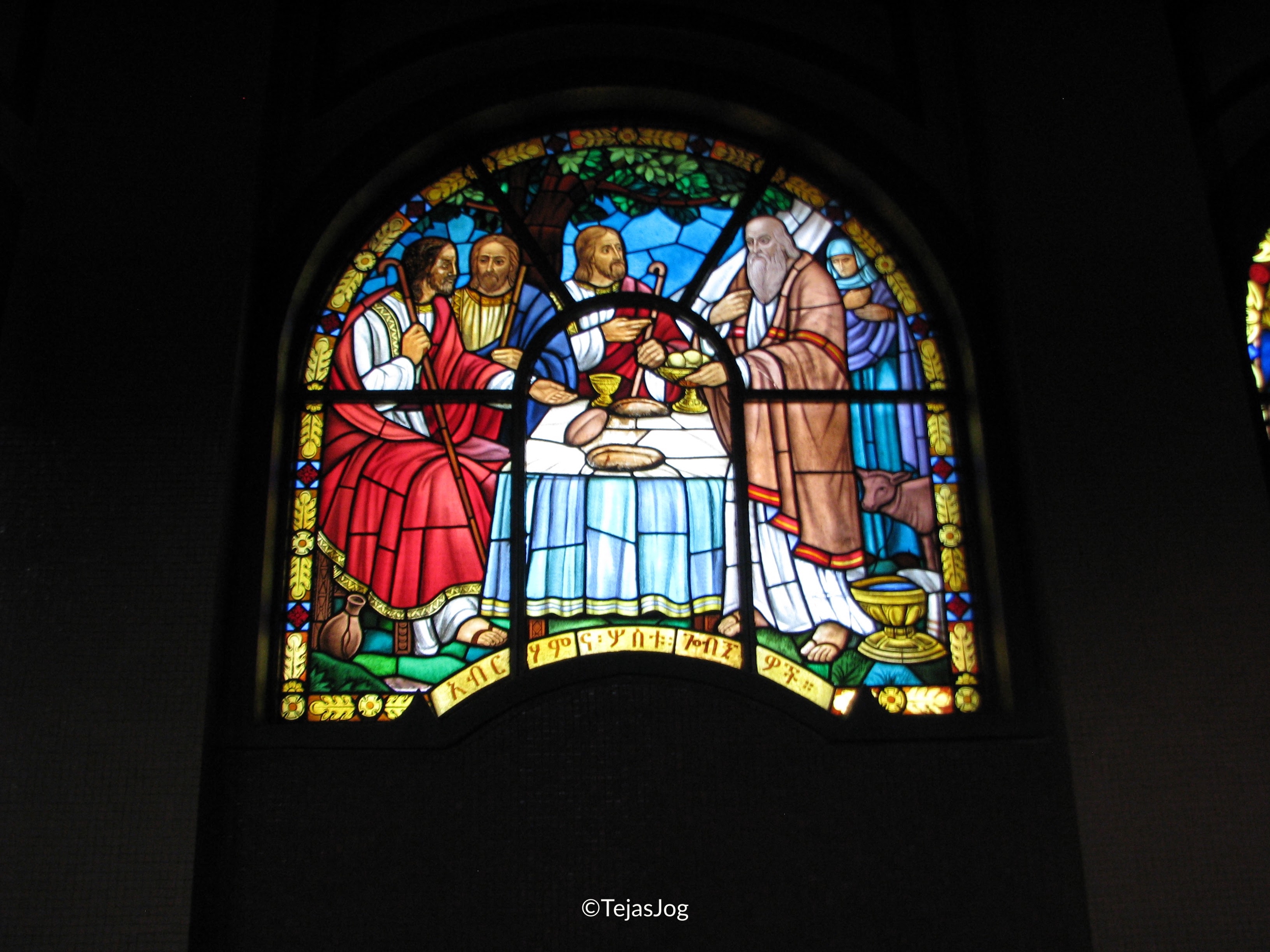 Stained glass windows at Holy Trinity Cathedral