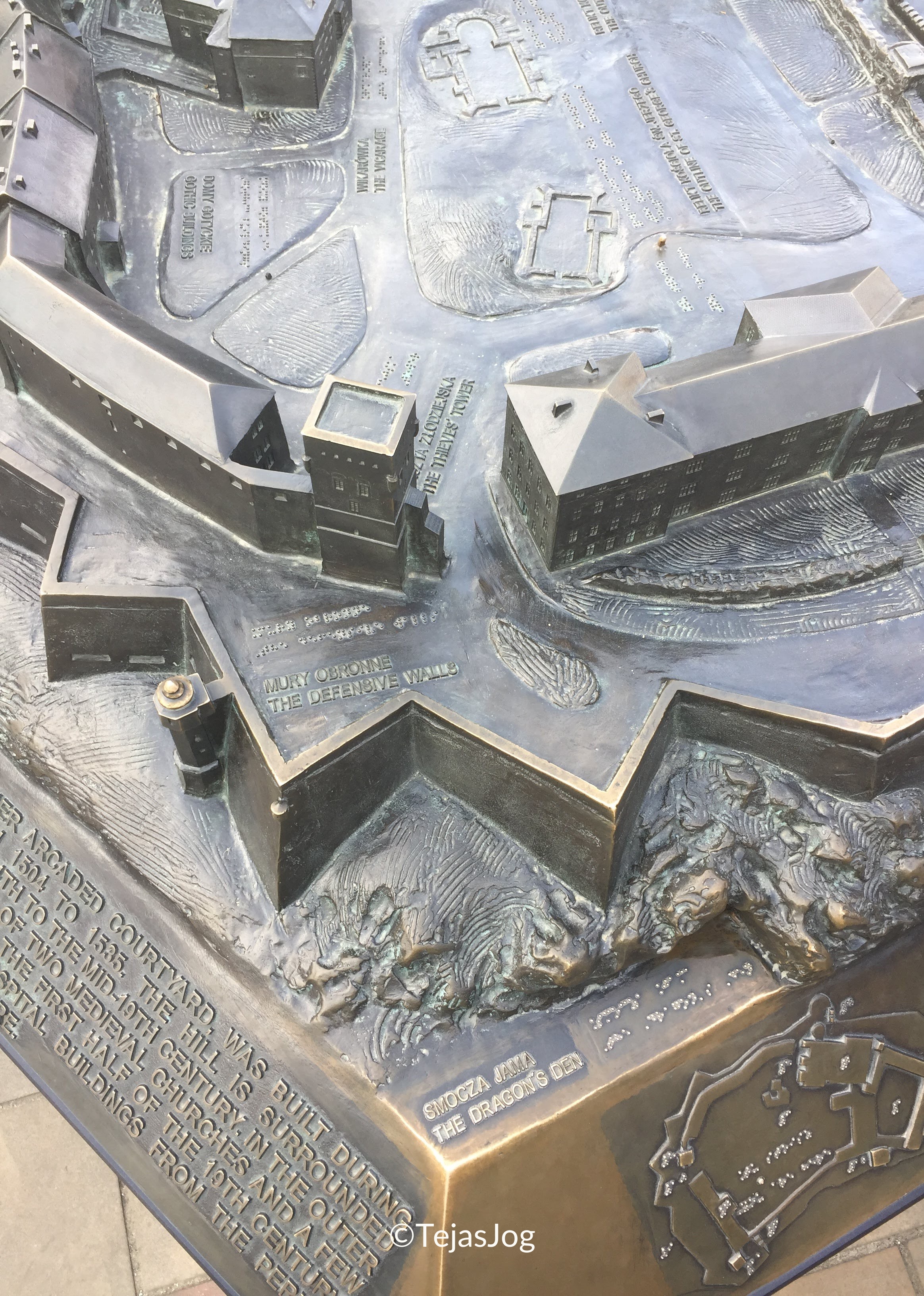 Bronze Model of Wawel Hill