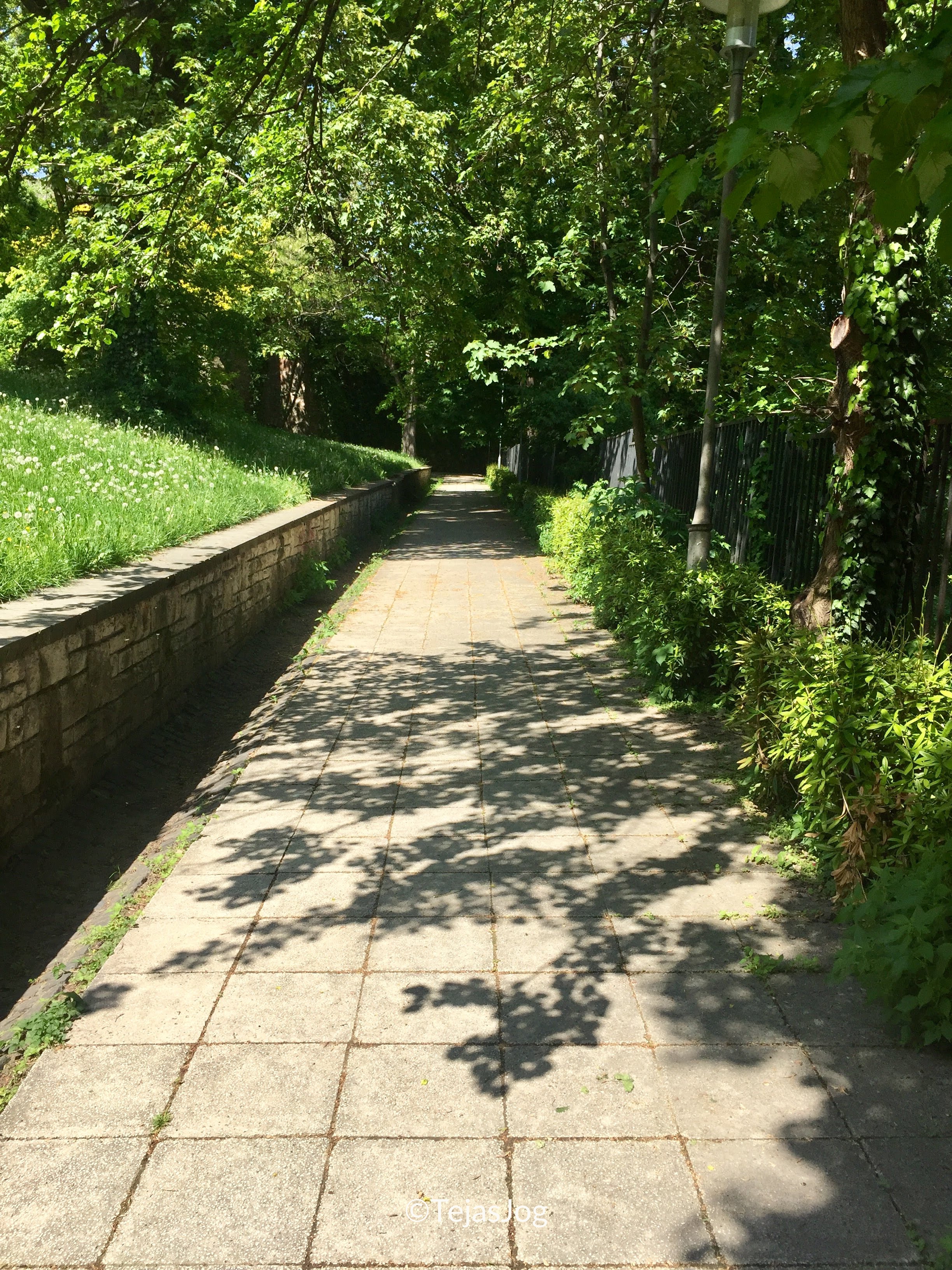 Walking down Castle Hill from Fisherman's Bastion