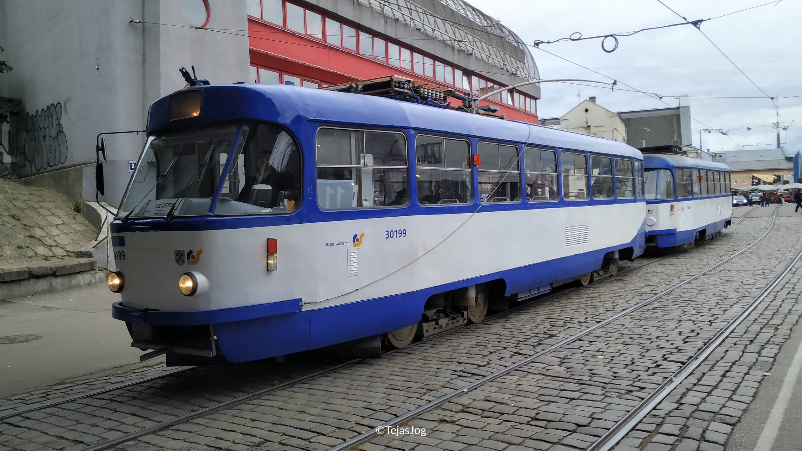 Riga Tram at Central Market