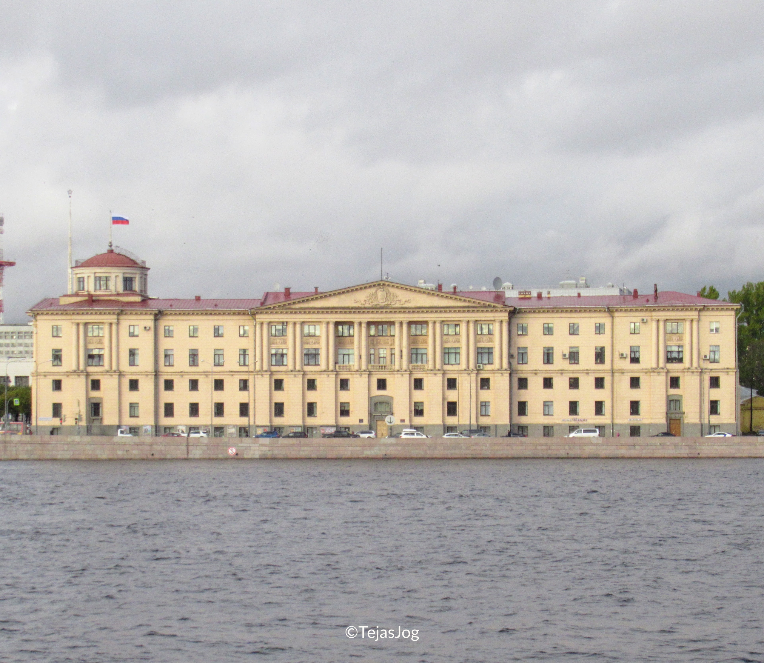 Driving along the Neva River