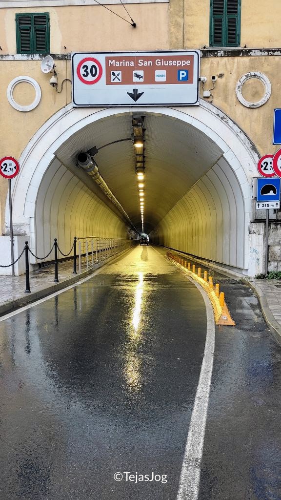 Tunnel to Cala del Forte marina