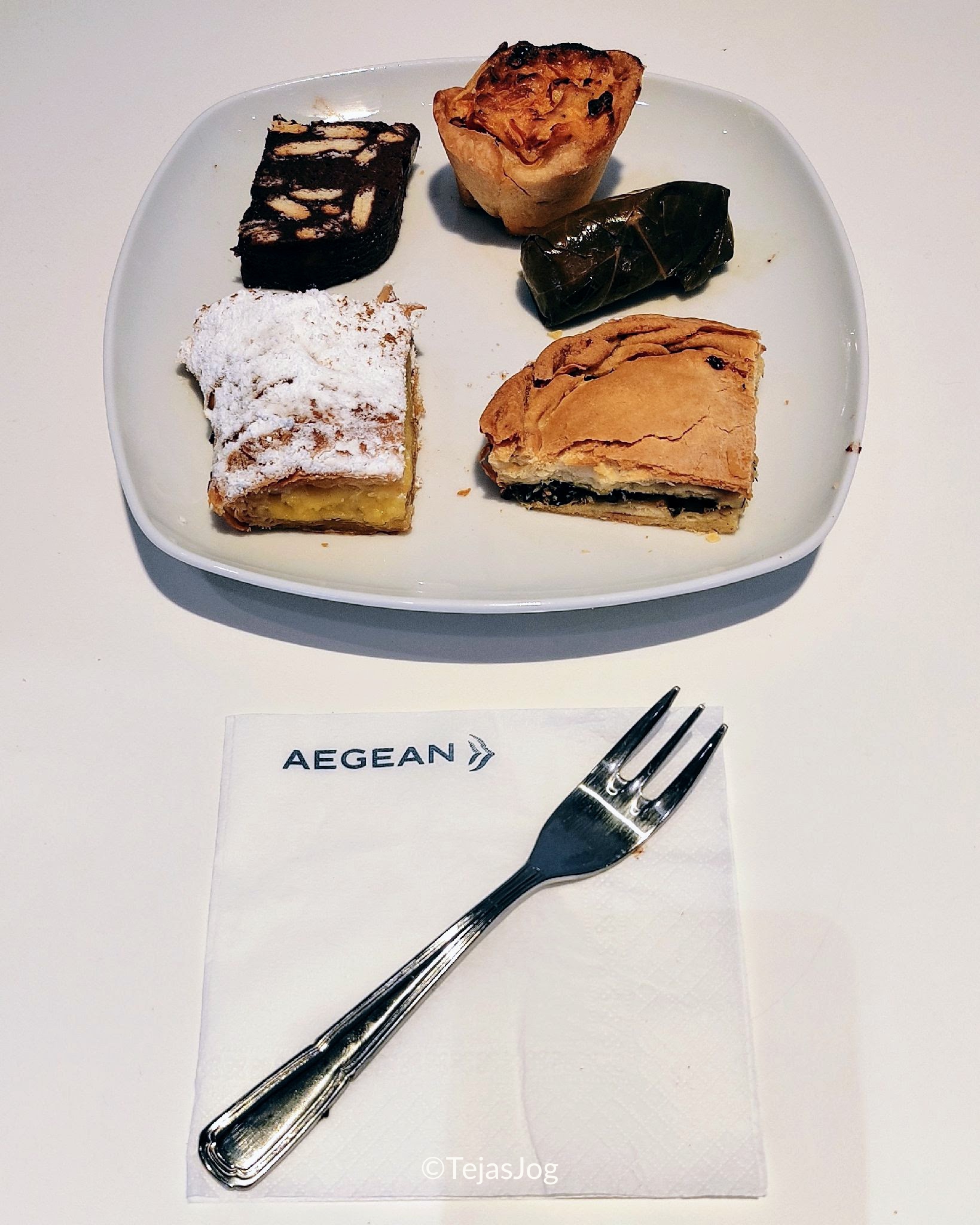 Food at the Aegean Lounge