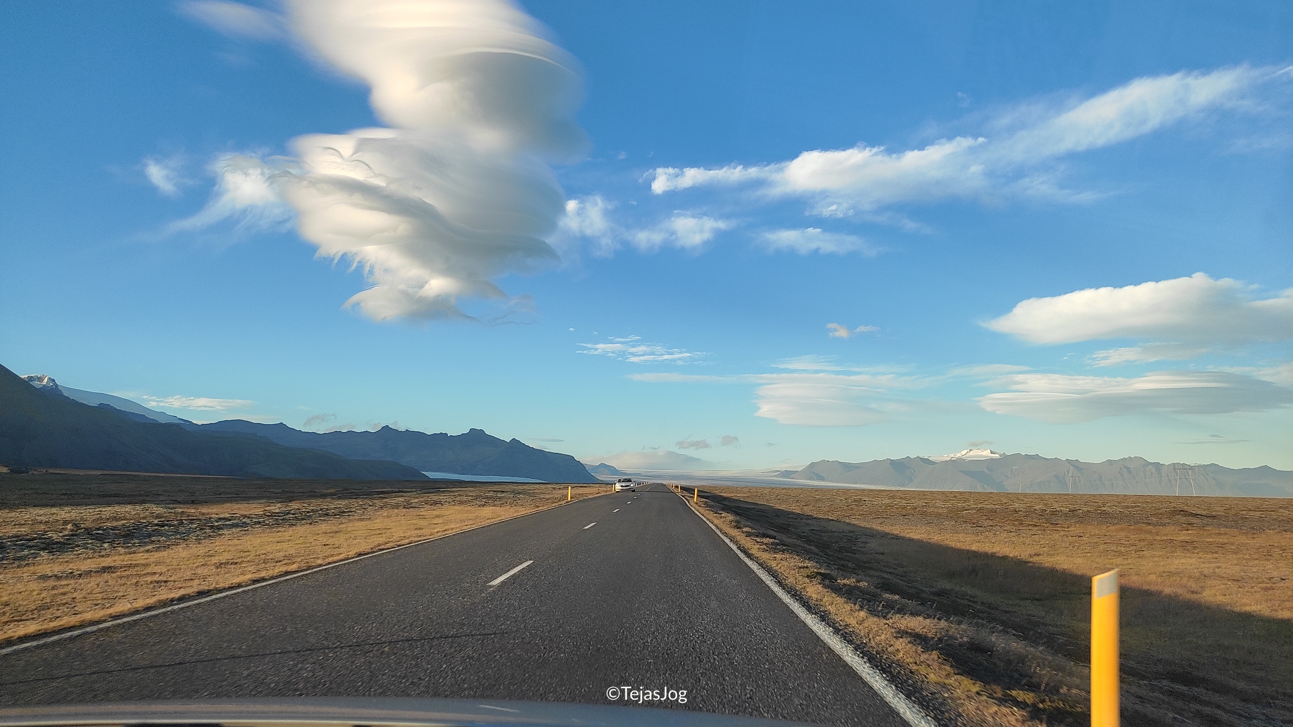 Driving east on Route 1