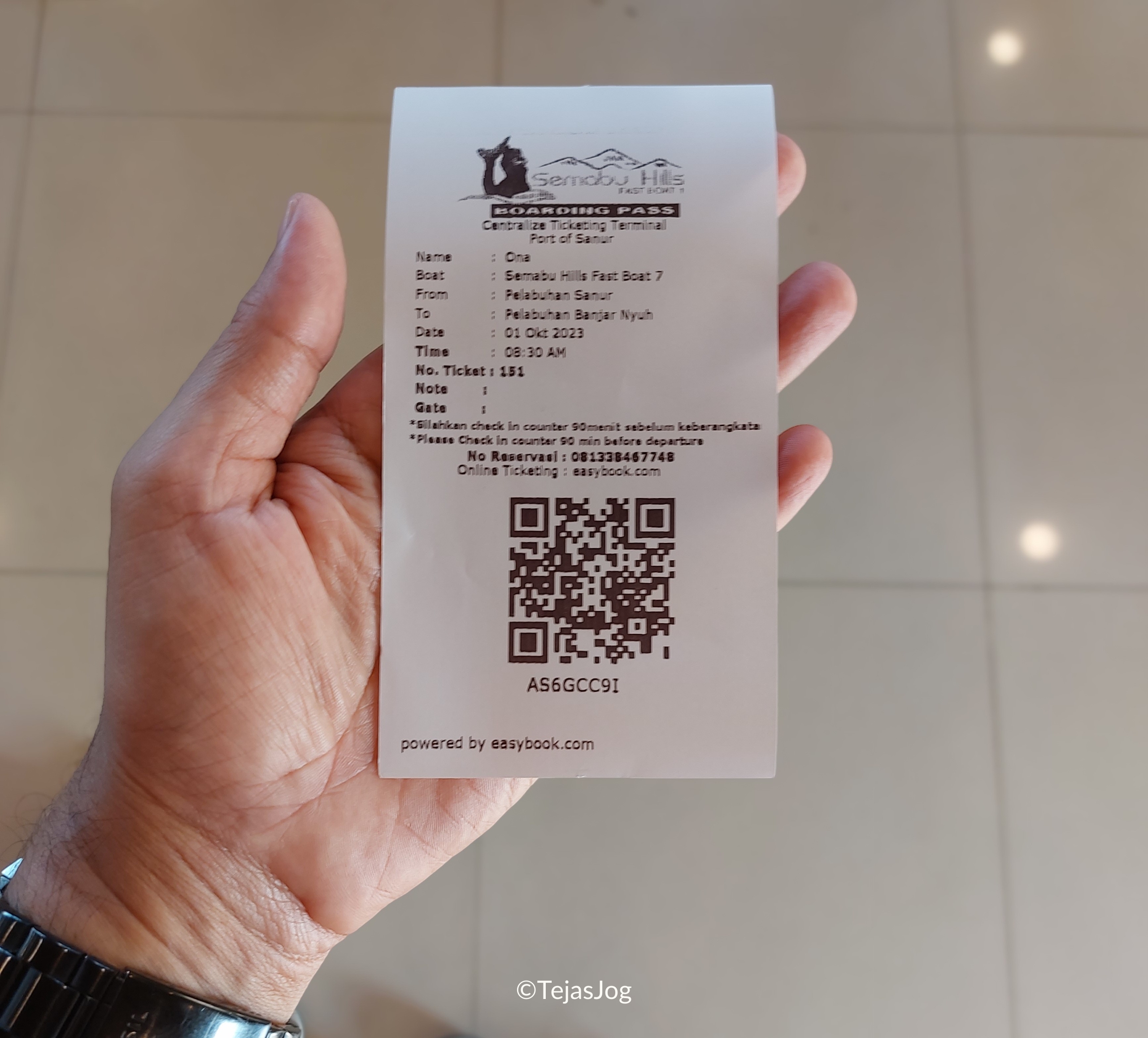 Ferry ticket for Semabu Hills Fast Boat