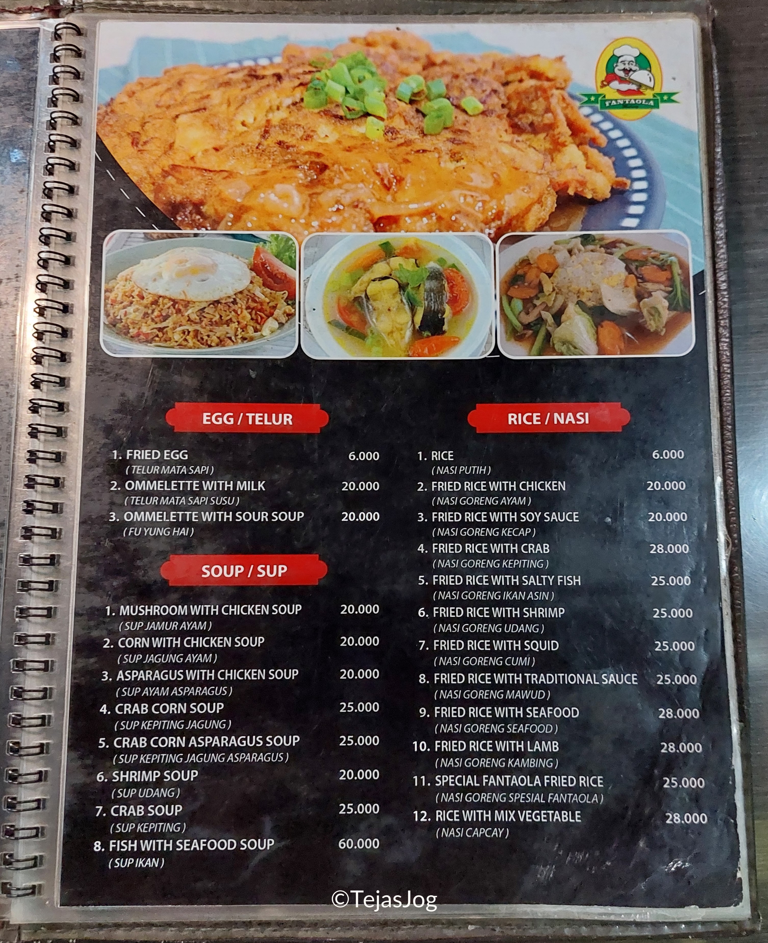 Mennu at Warung Fantaola Malang 1