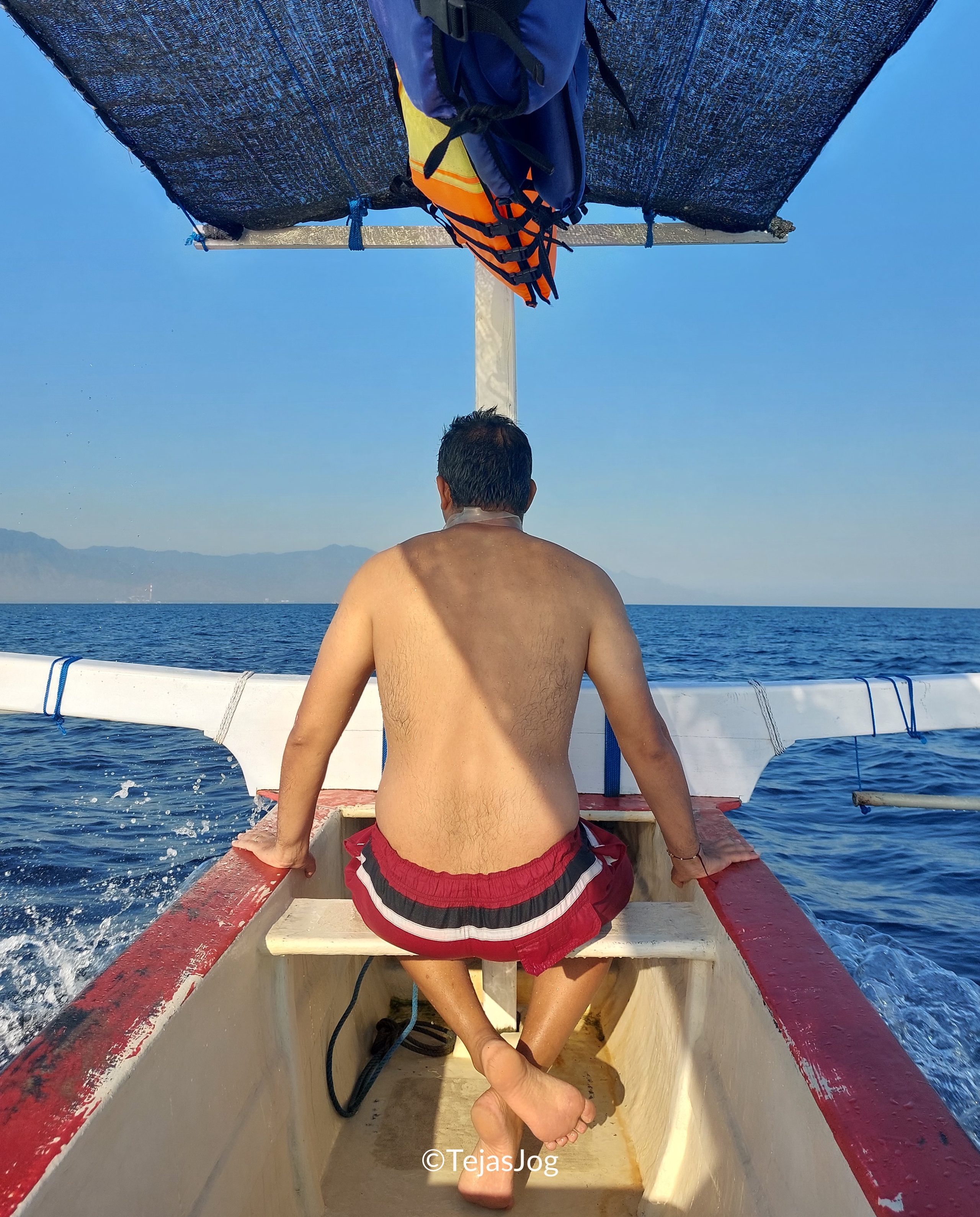 Boat ride for swimming with dolphins