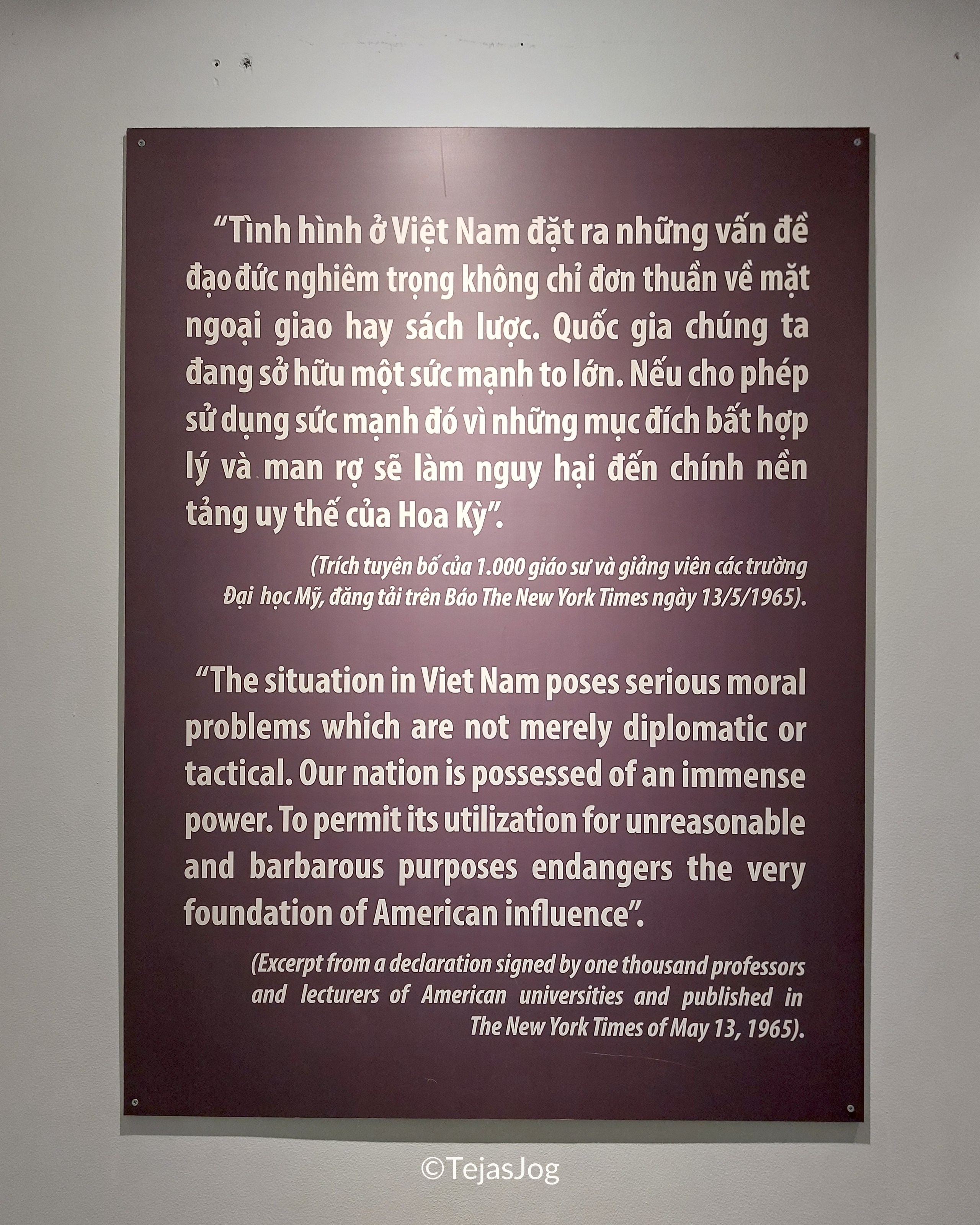 Declaration by 1,000 American professors on the morality of the war