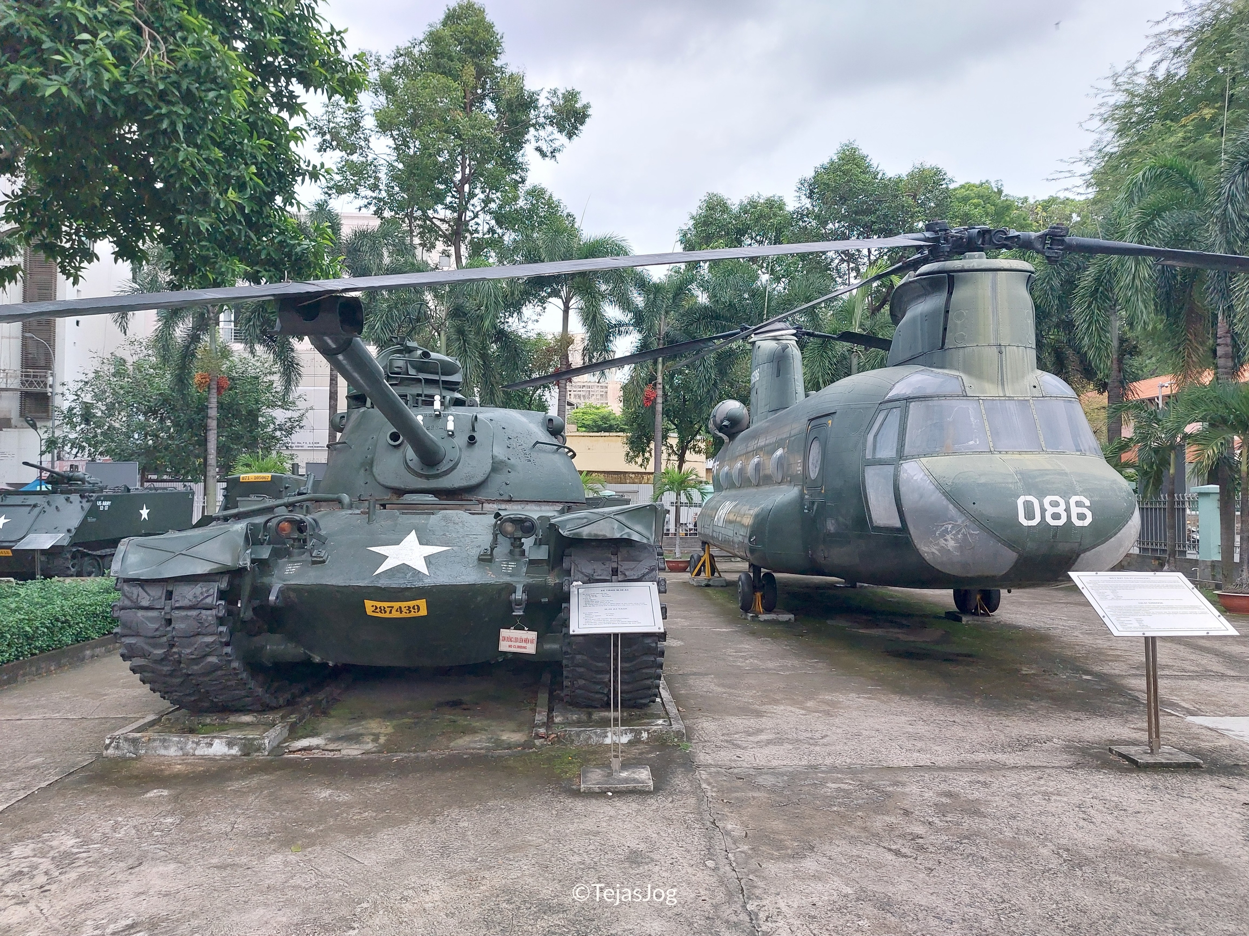 Transport helicopter and tank