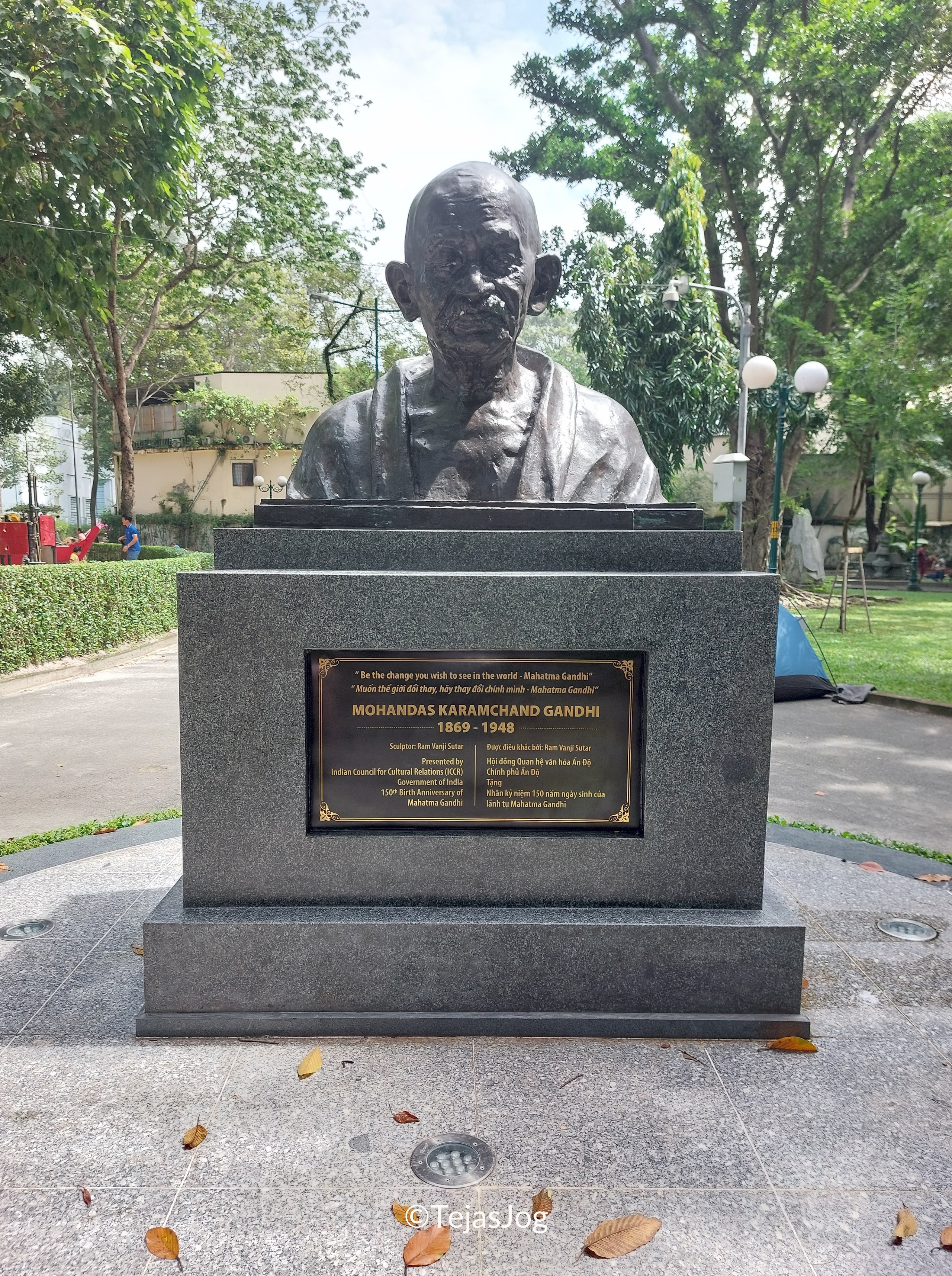 Mahatma Gandhi Bust at Tao Dan Park