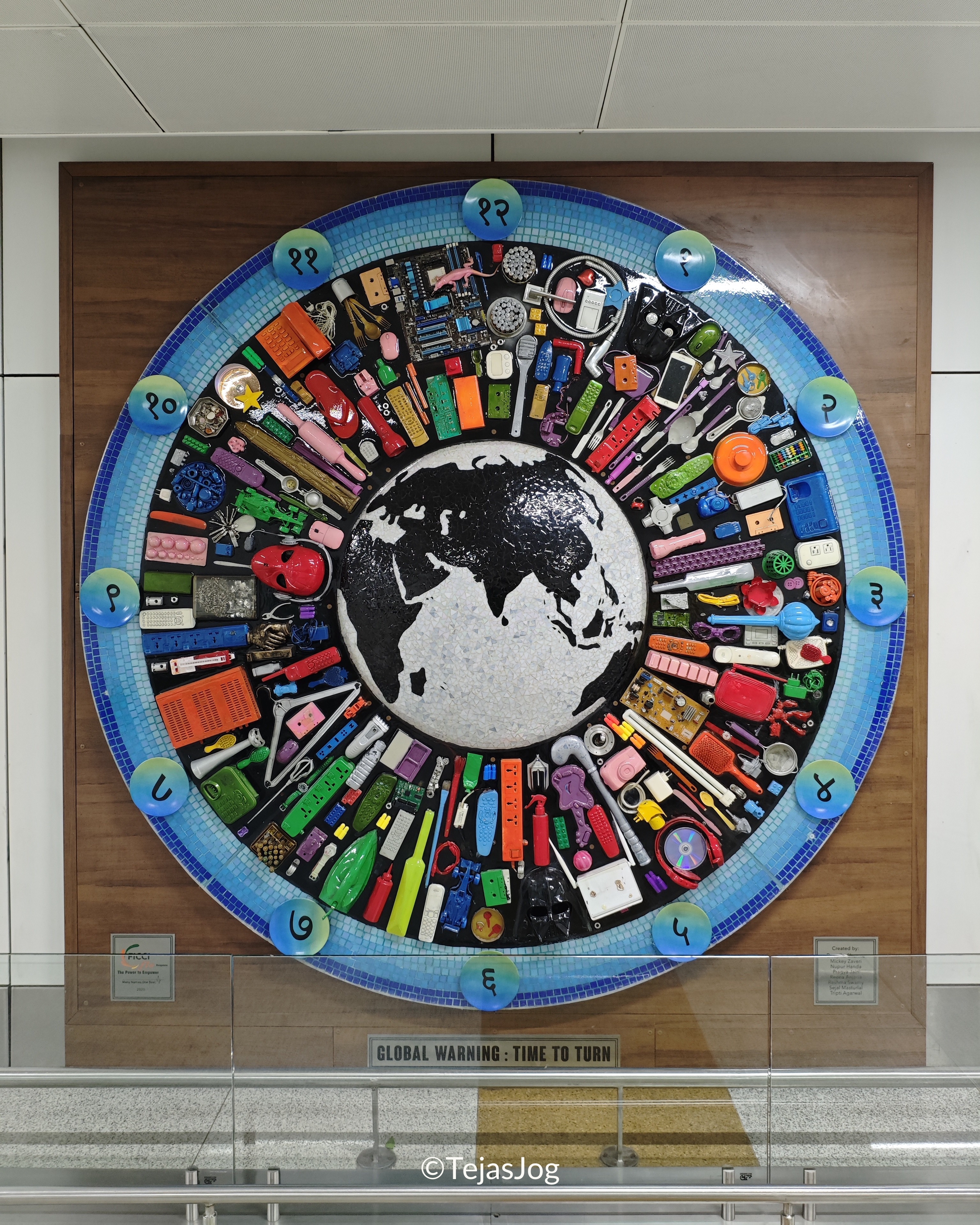 Global Warning clock installation at Delhi Airport