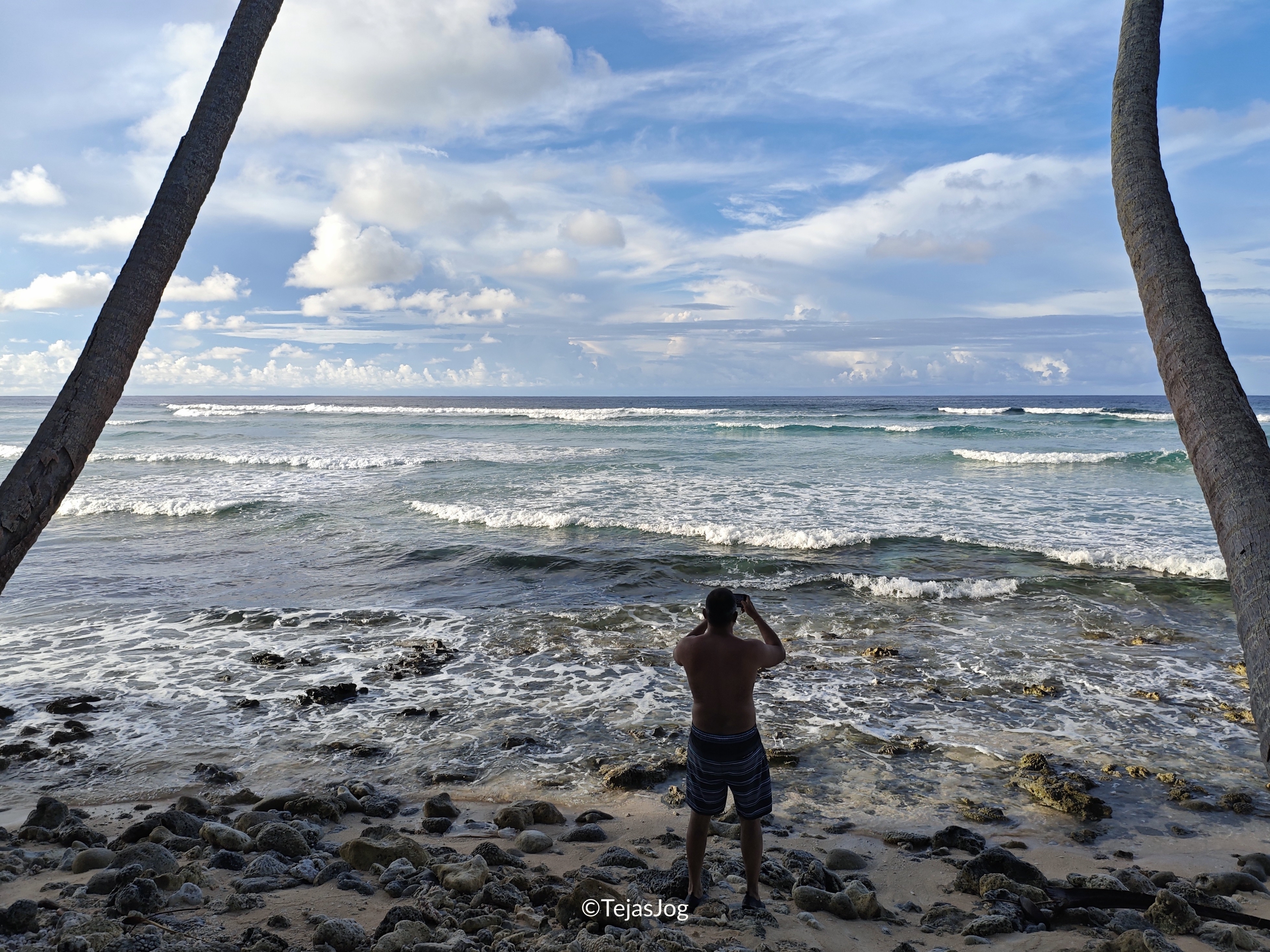 Northern beach facing the Pacific Ocean