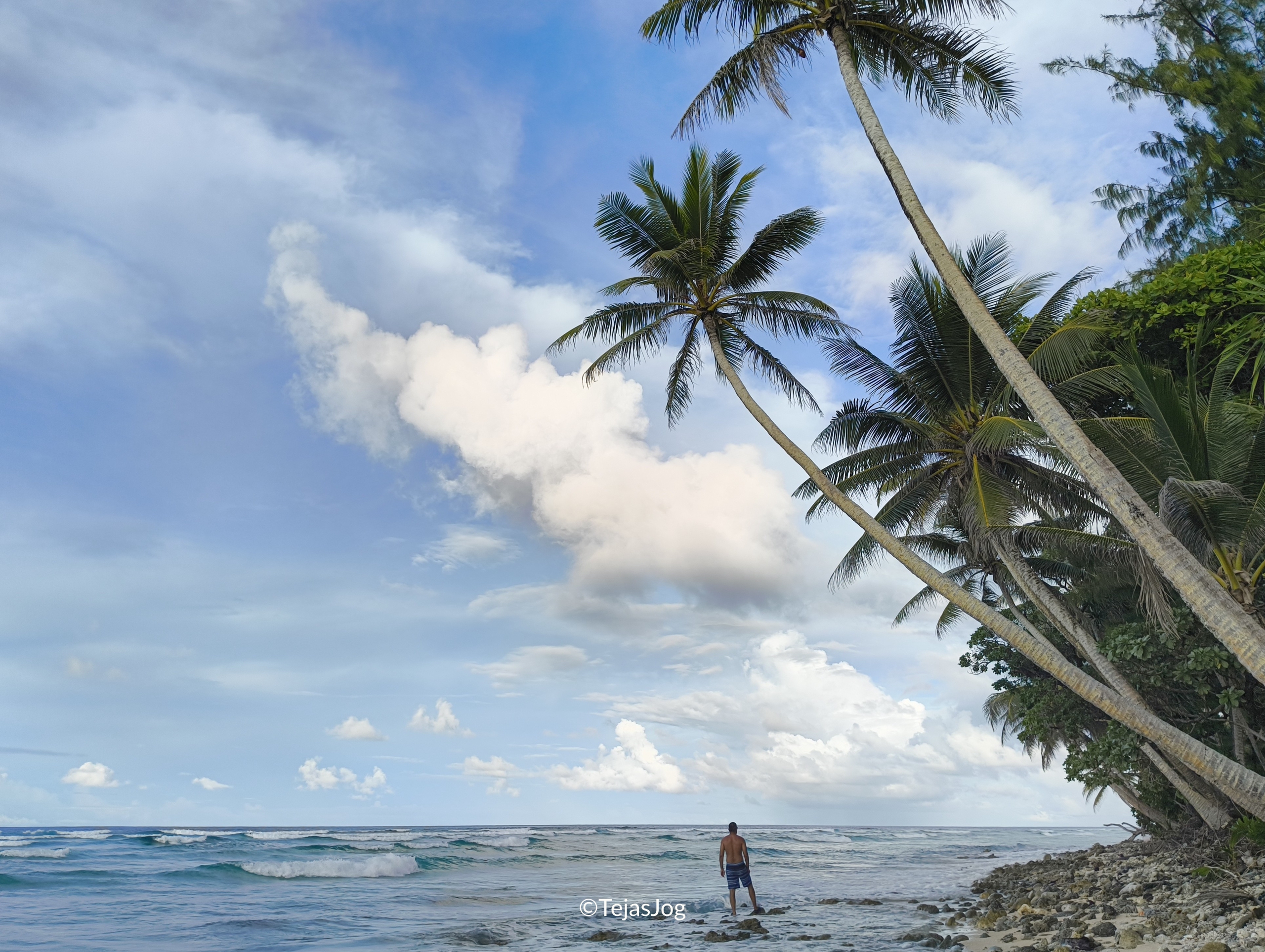 Northern beach facing the Pacific Ocean