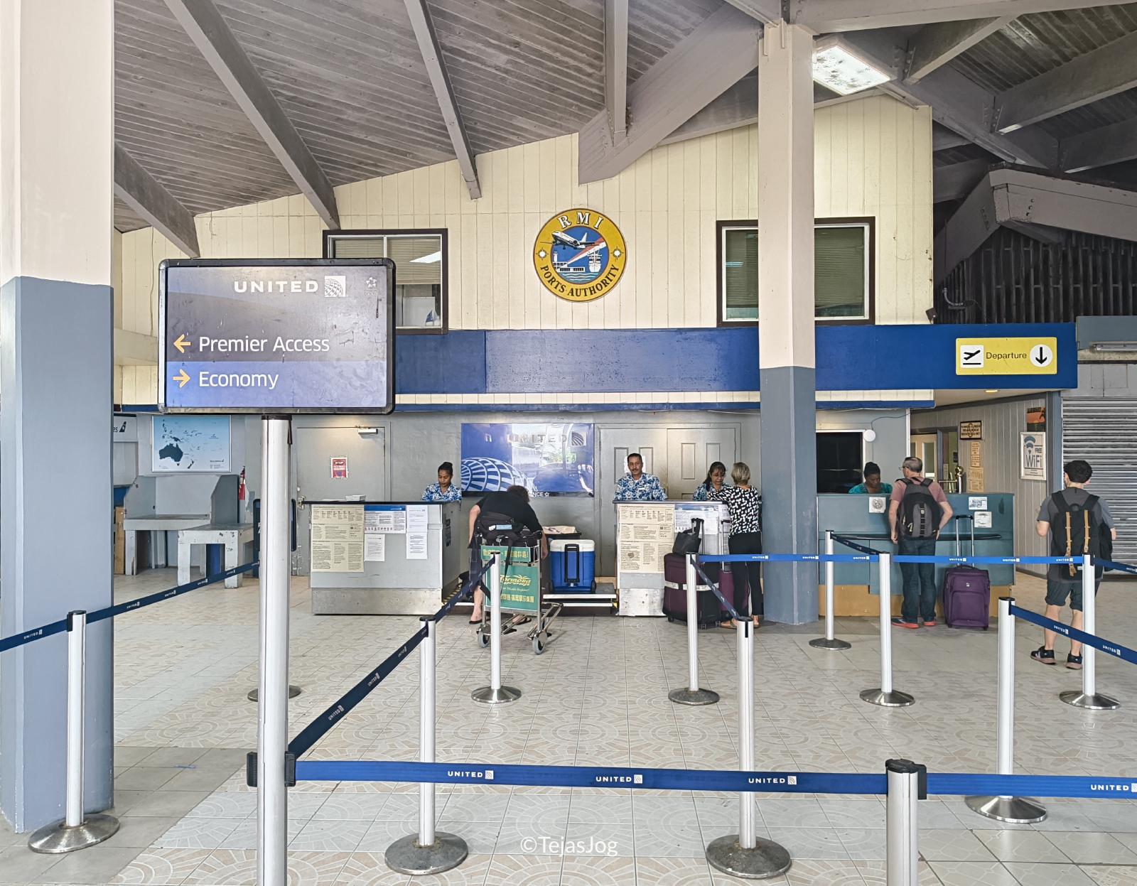 Departure area at Amata Kabua International Airport Departure area at Amata Kabua International Airport