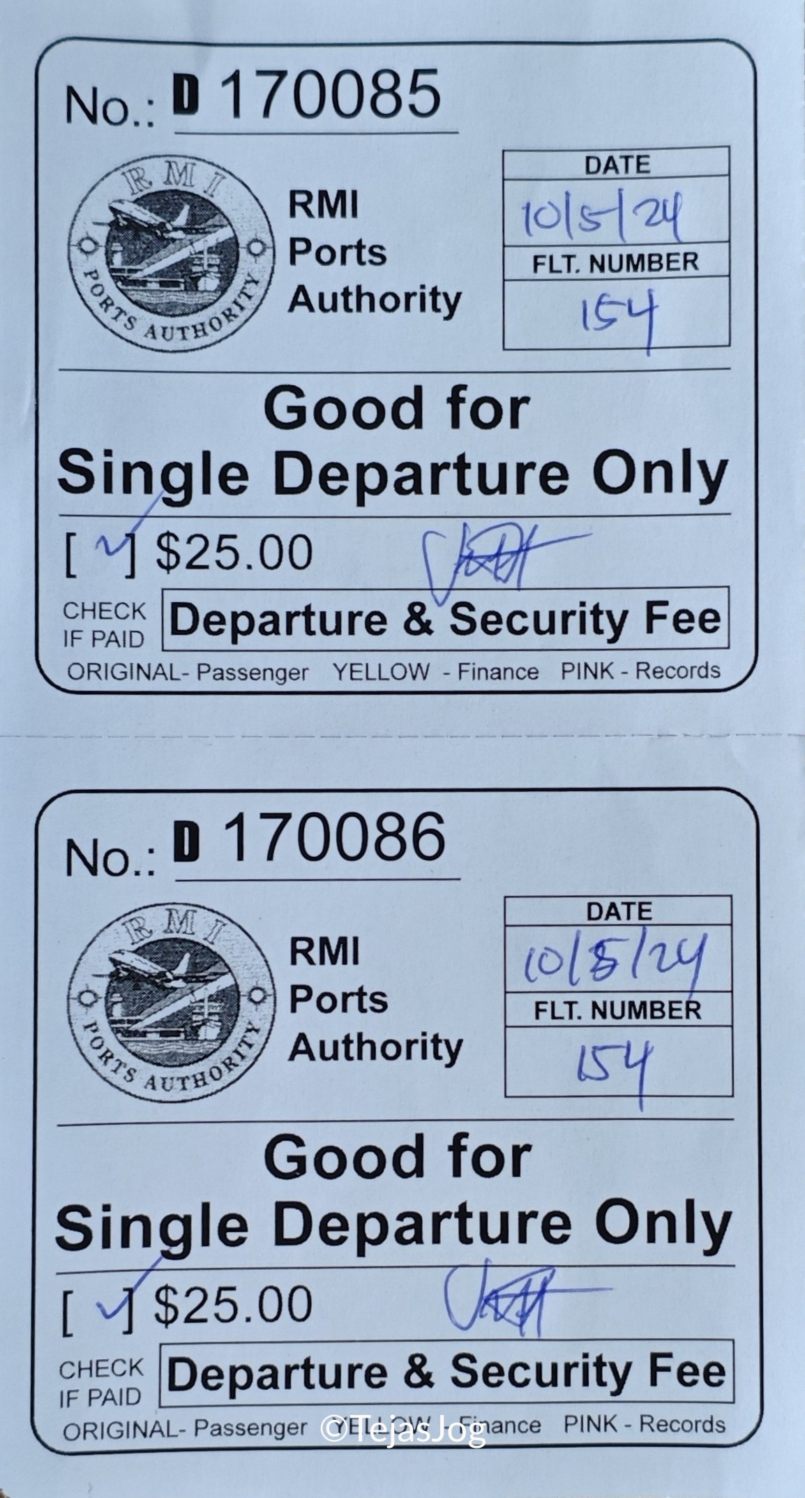 Departure & Security Fee