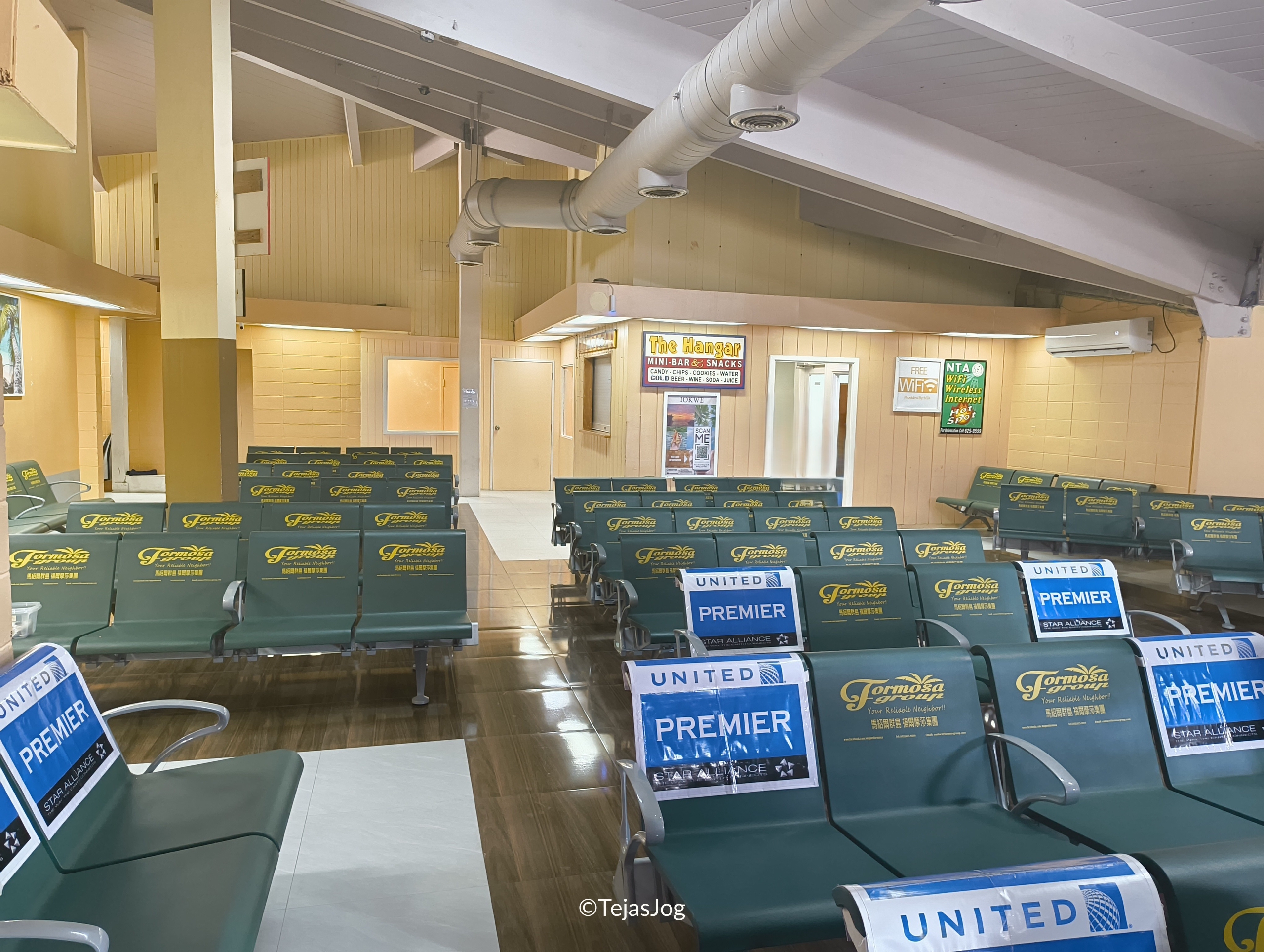 Boarding area at Amata Kabua International Airport