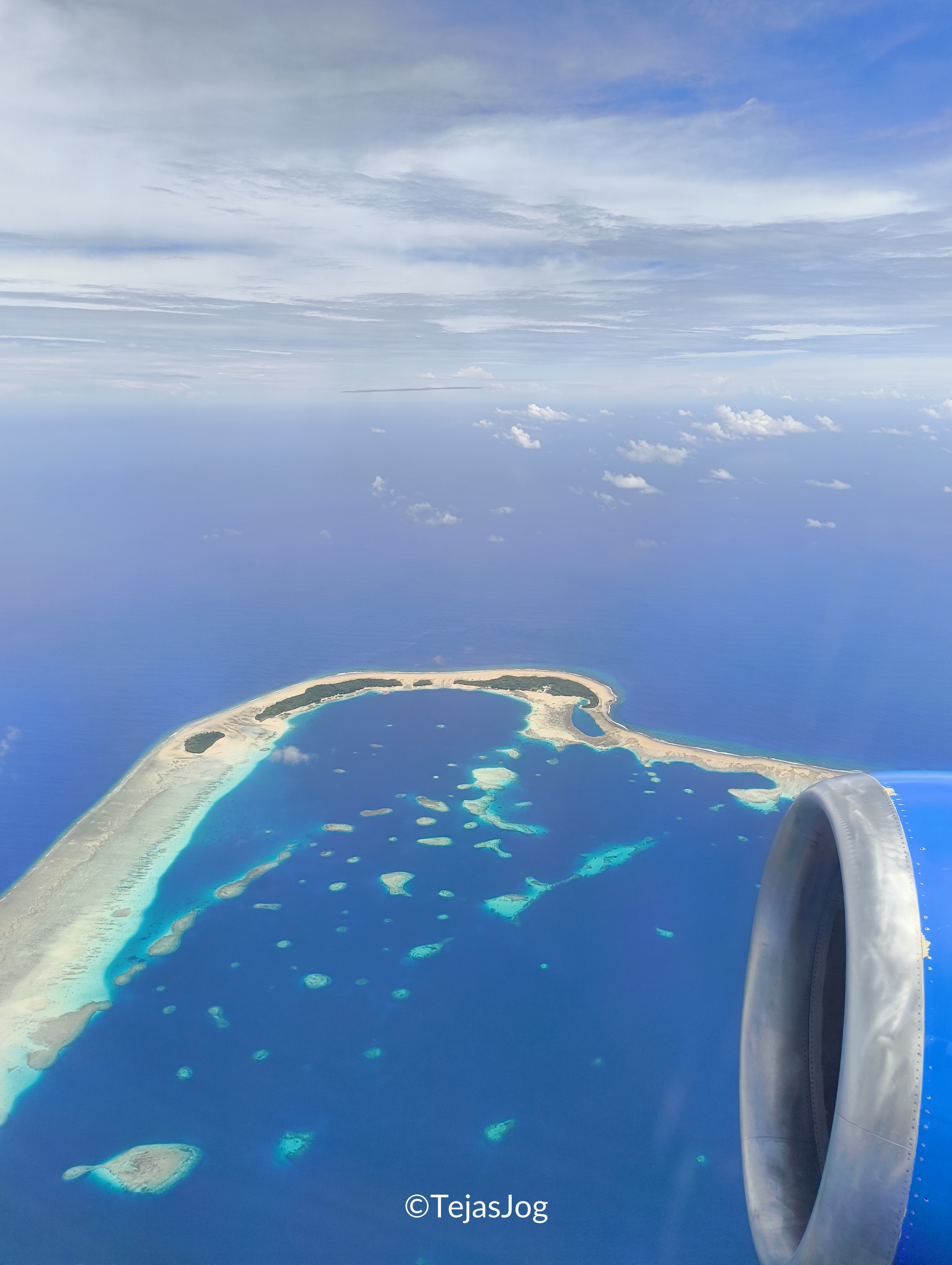 Rongrong and the nieghbouring islands seen from United Airlines 154