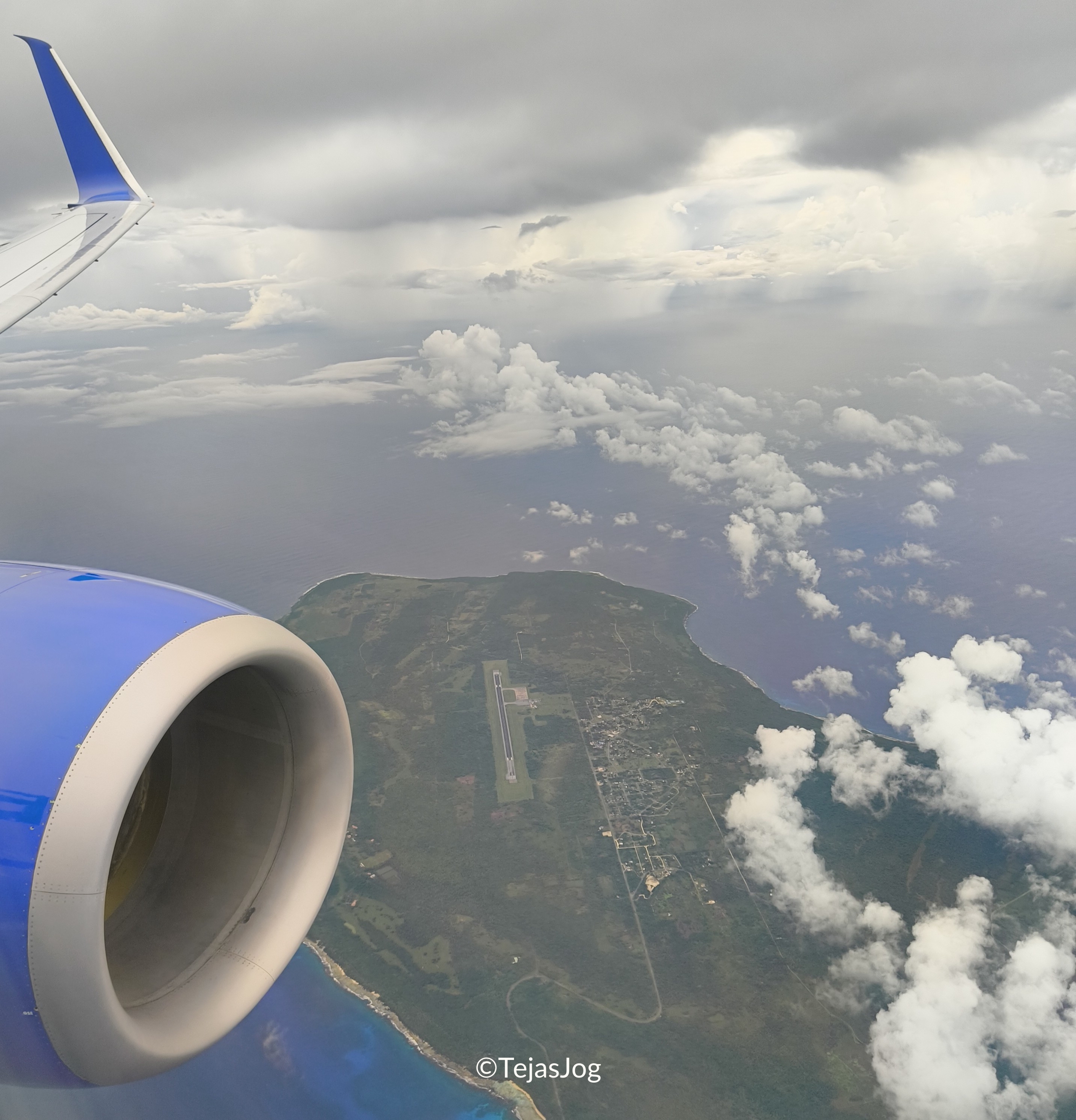 Rota International Airport seen from United Airlines 76