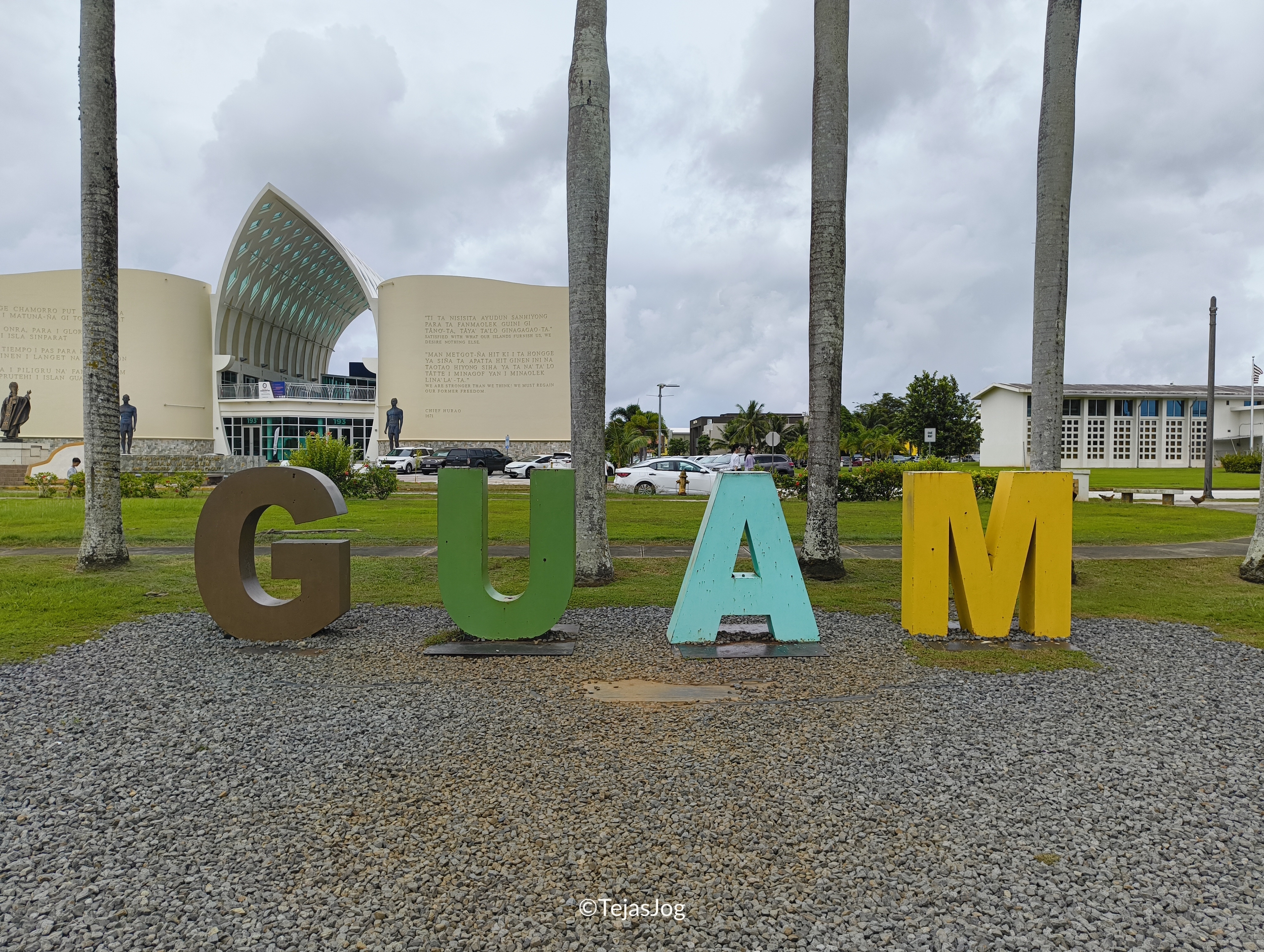 GUAM sign at Plaza de España