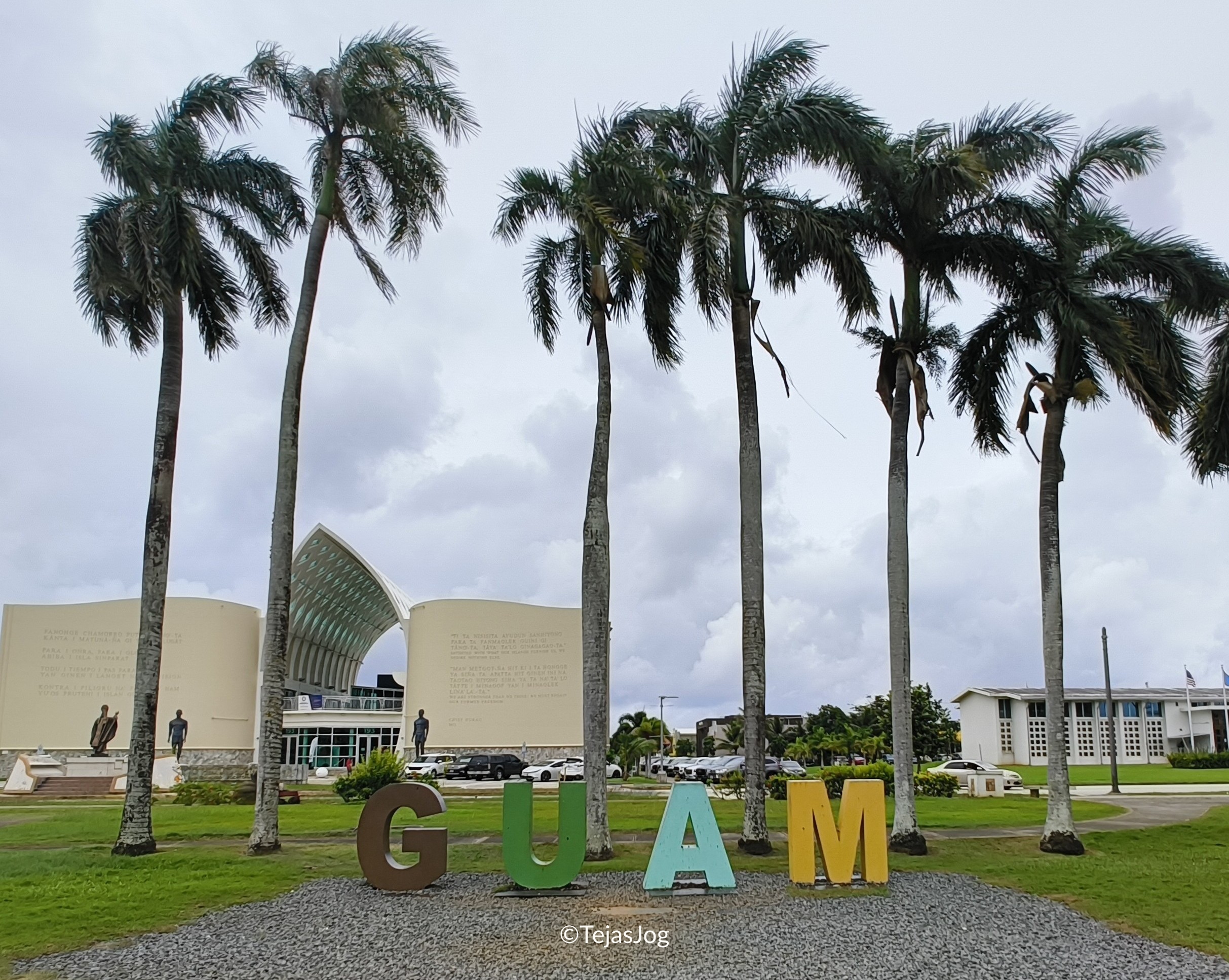 GUAM sign at Plaza de España