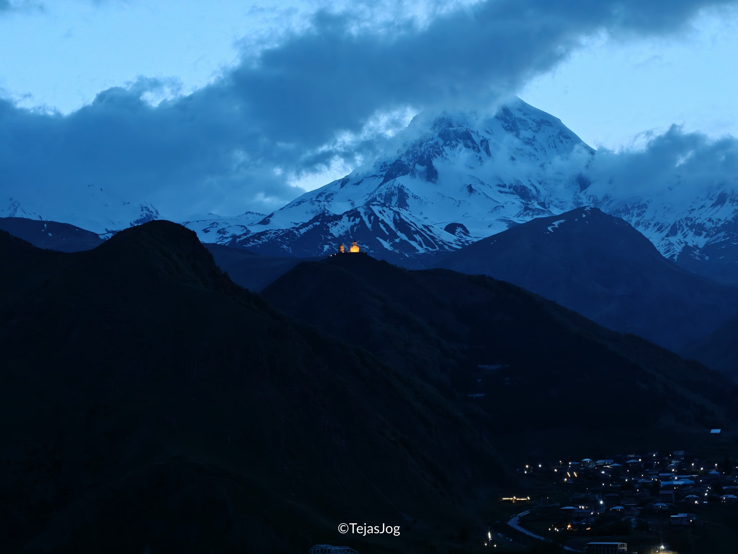 Gergeti Trinity Church and Mt. Kazbeg