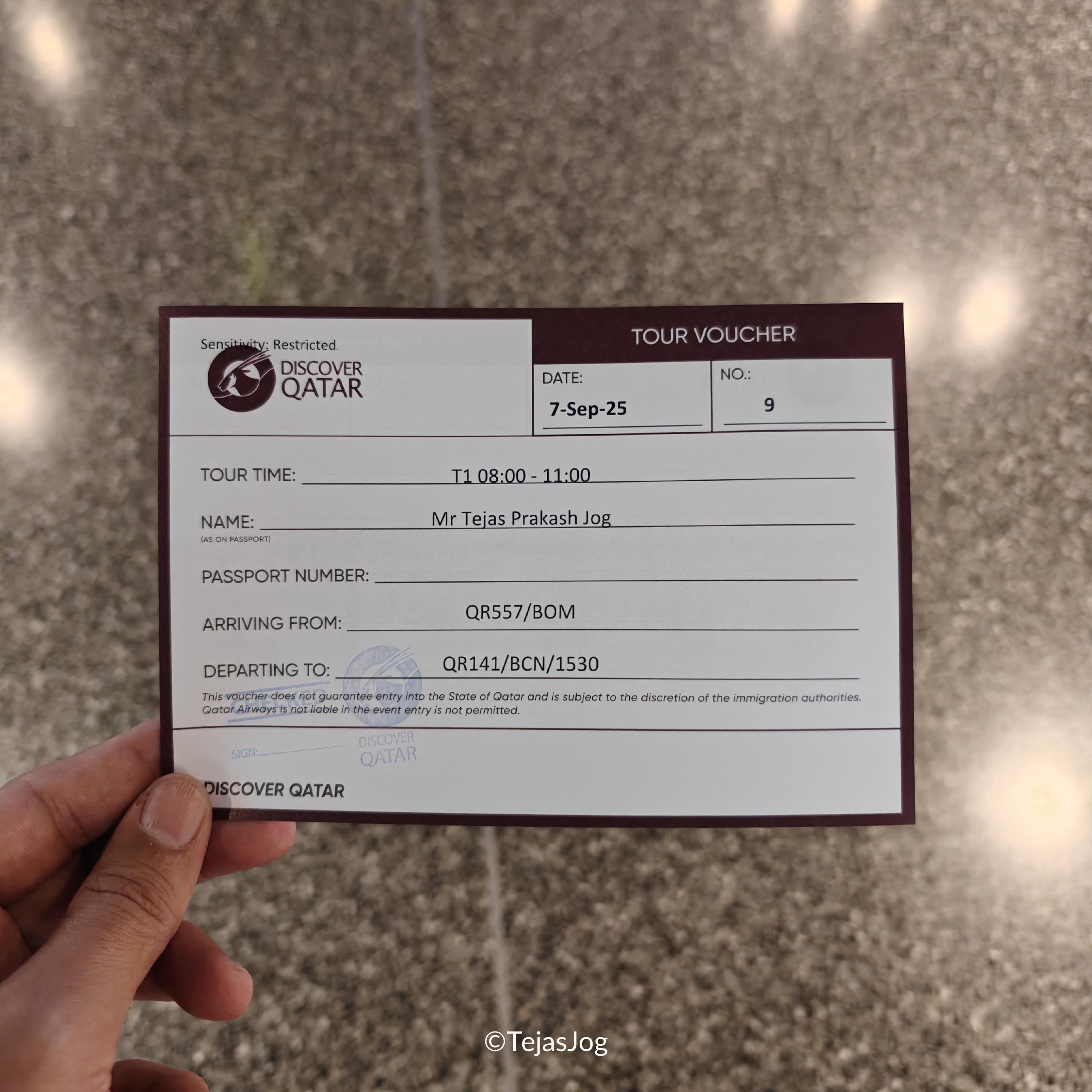 Discover Qatar tour voucher Discover Qatar tour voucher