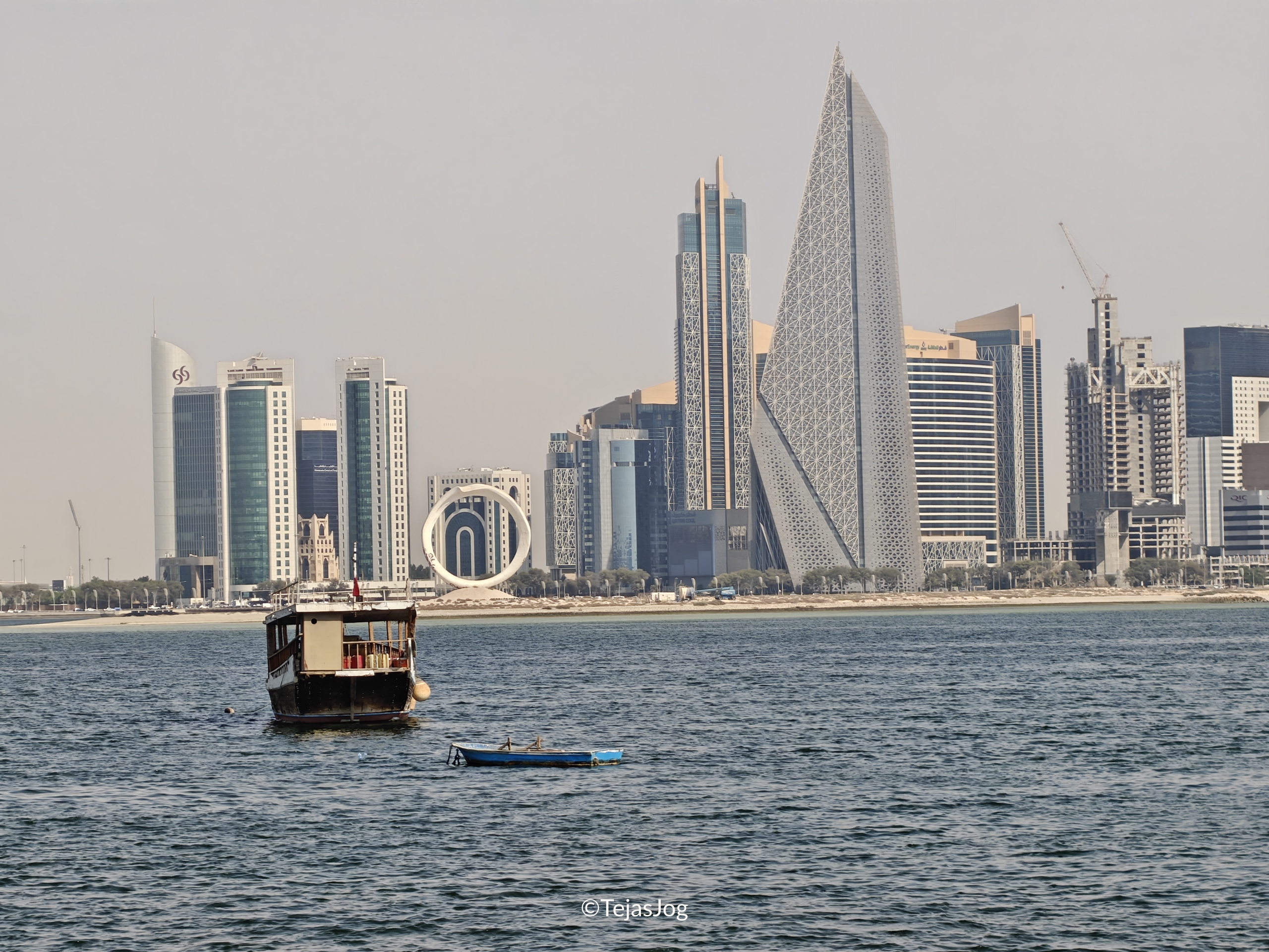 Doha skyline as seen from Dhow Harbour
