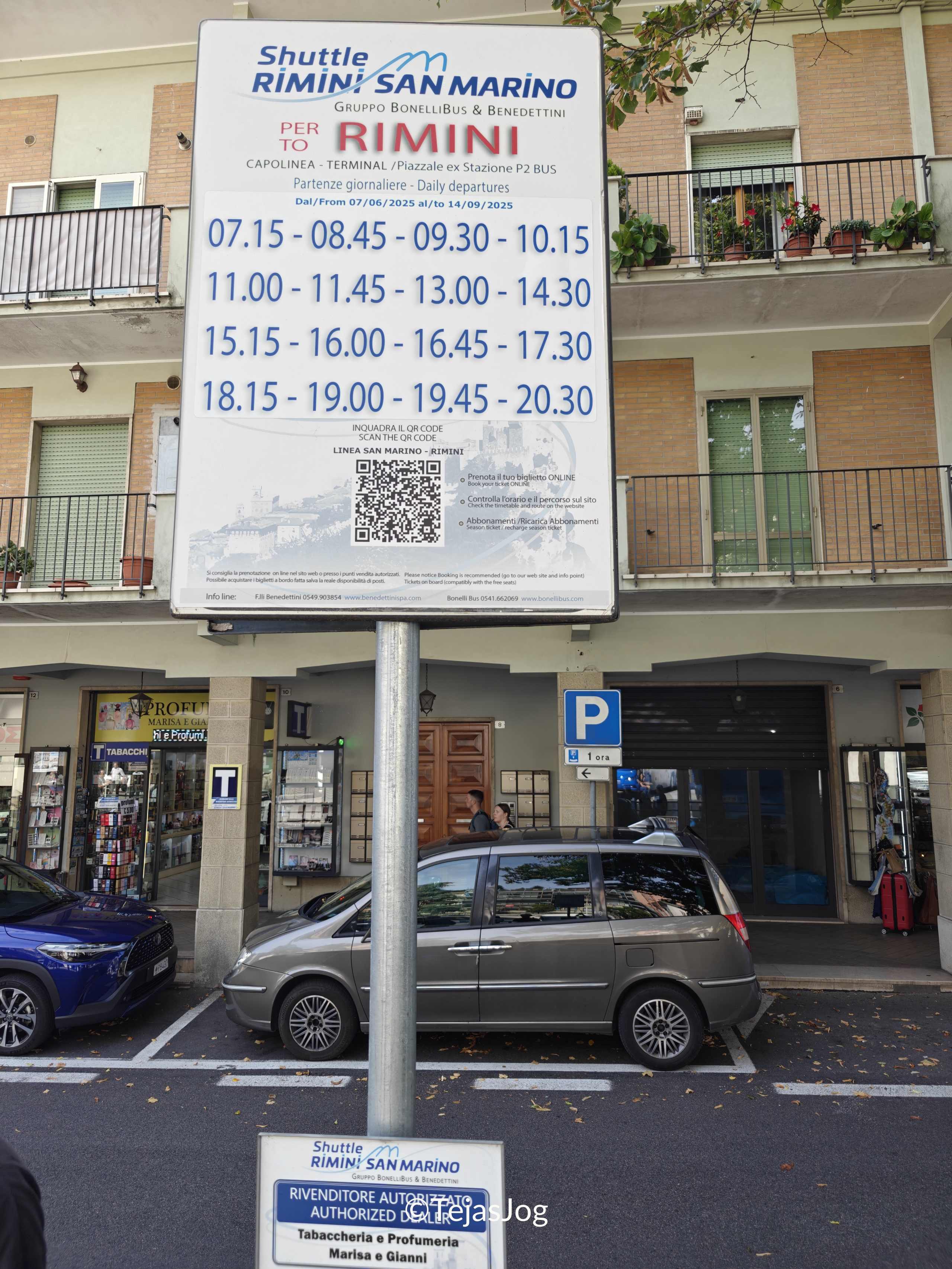 Timetable for Rimini San Marino shuttle
