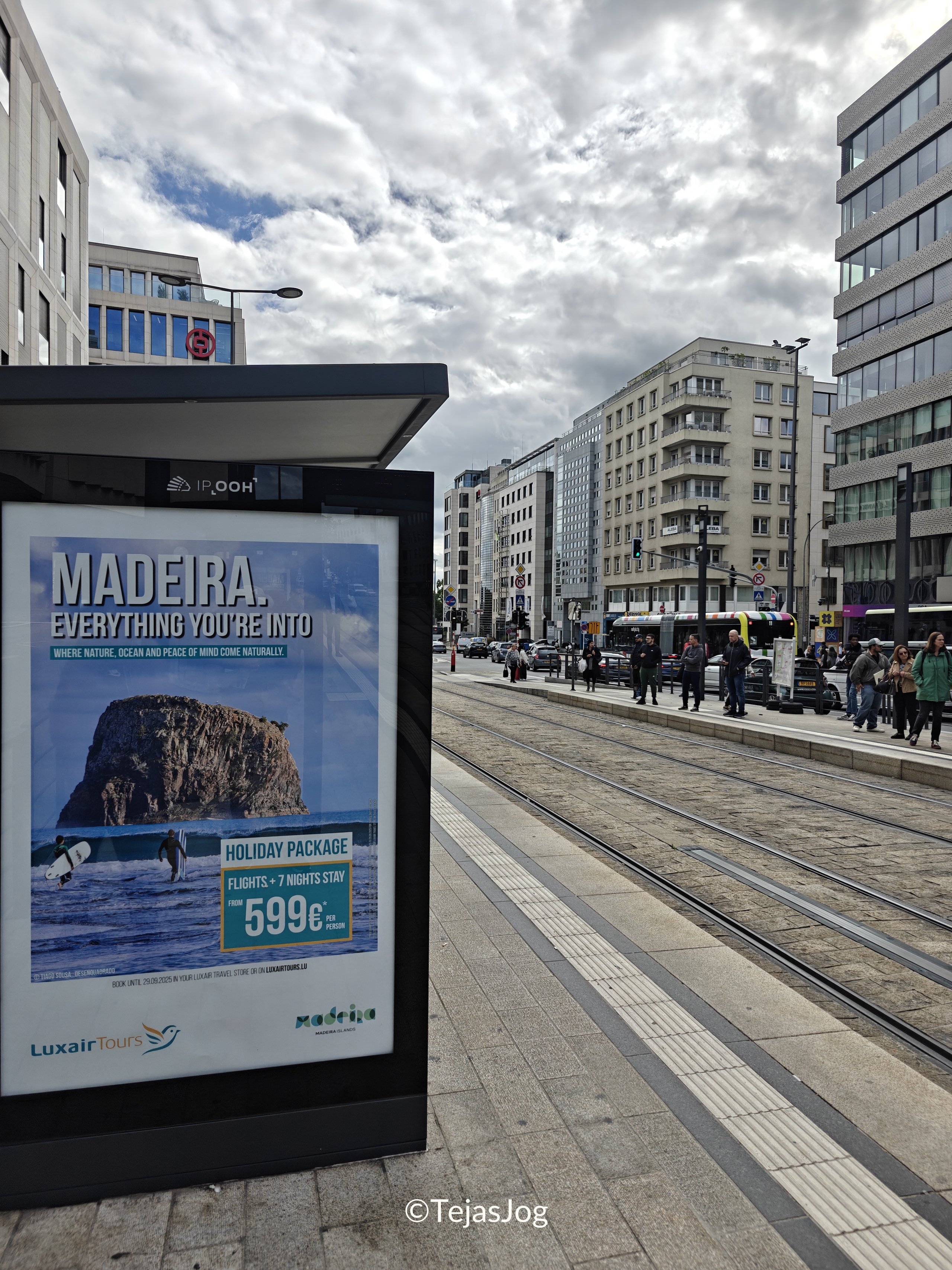 Tram stop at Hamilius Tram stop at Hamilius