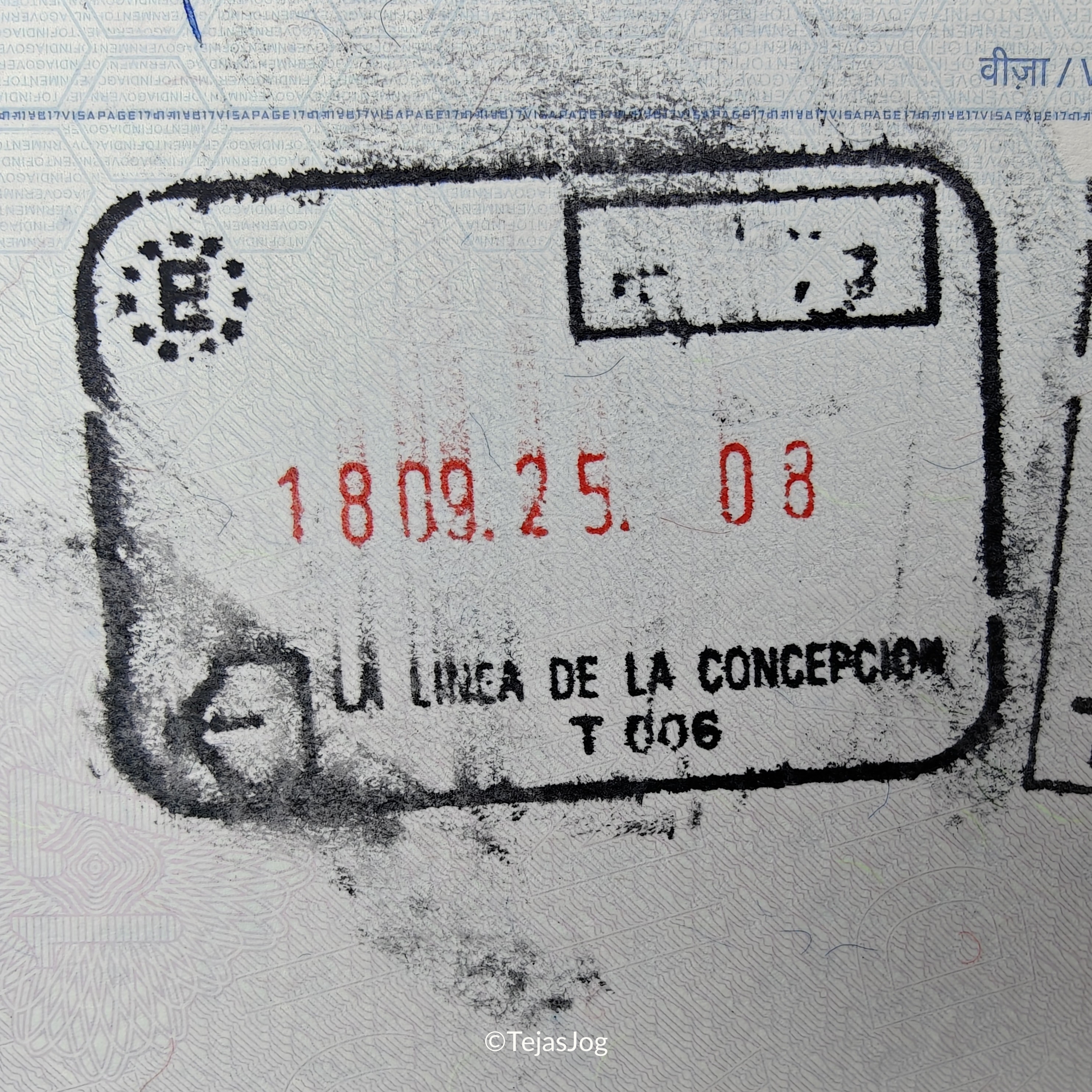 Exit stamp from Schengen region Exit stamp from Schengen region