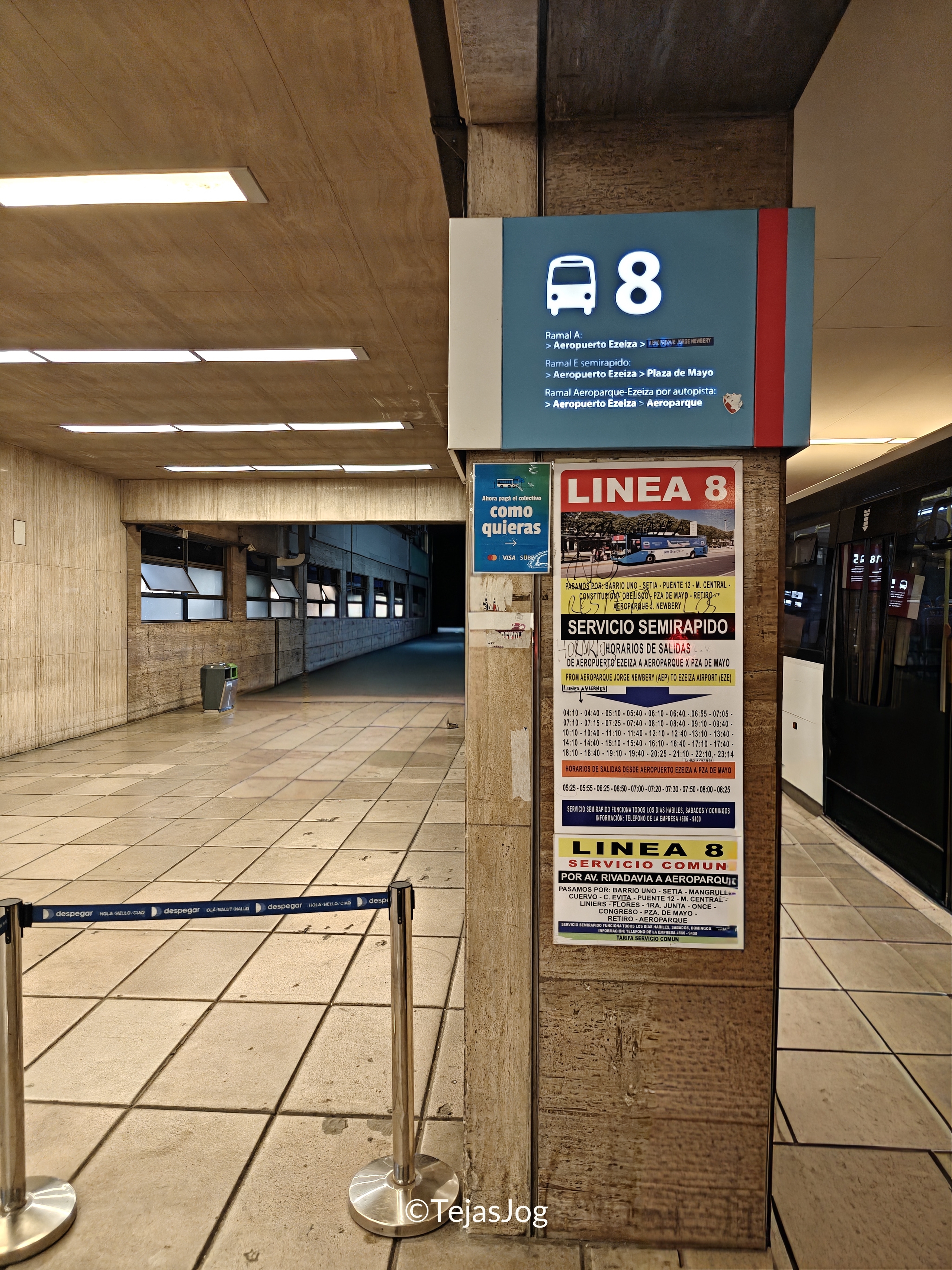 Bus 8 at Ezeiza International Airport