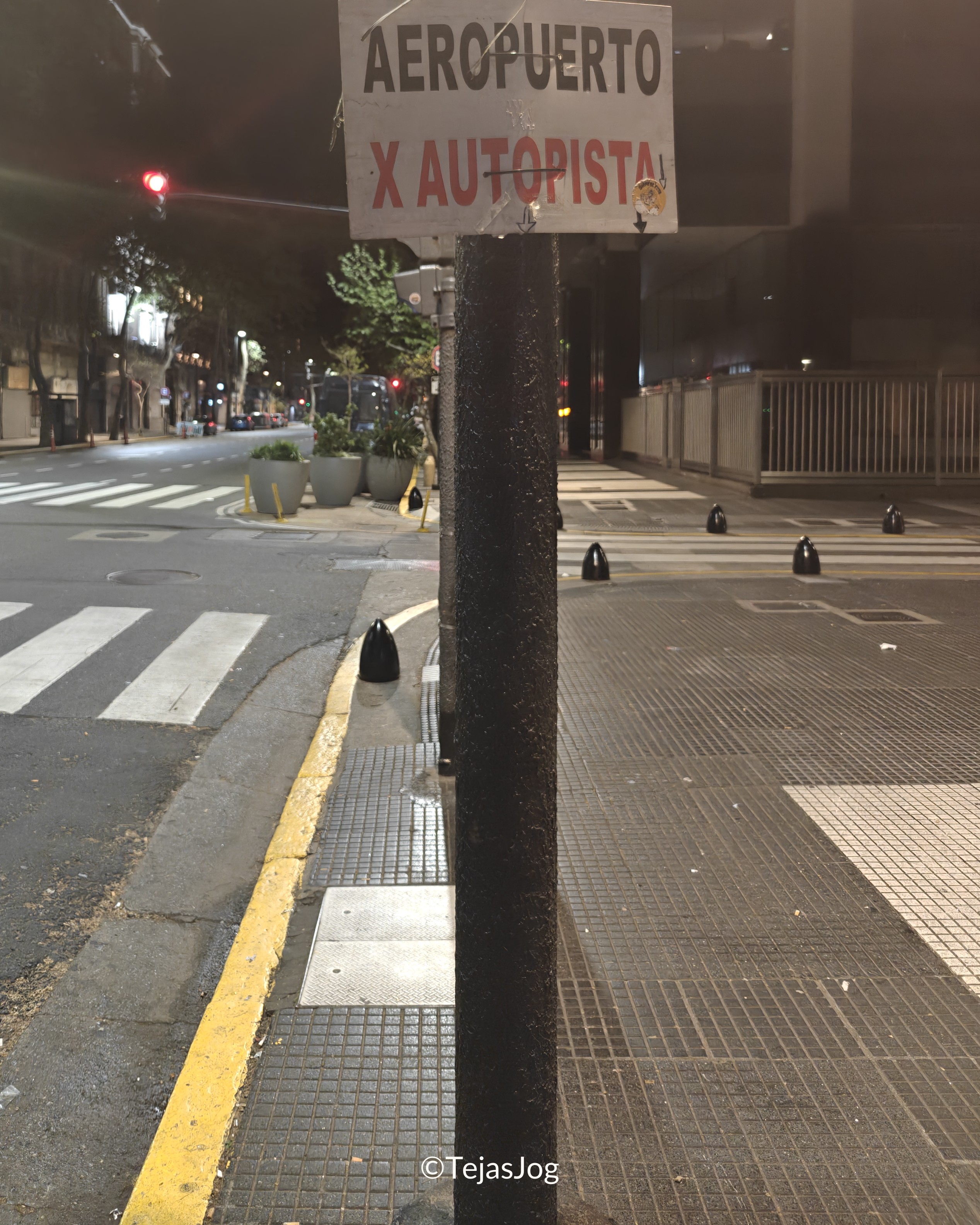 Bus stop for Bus 8 to Ezeiza International Airport