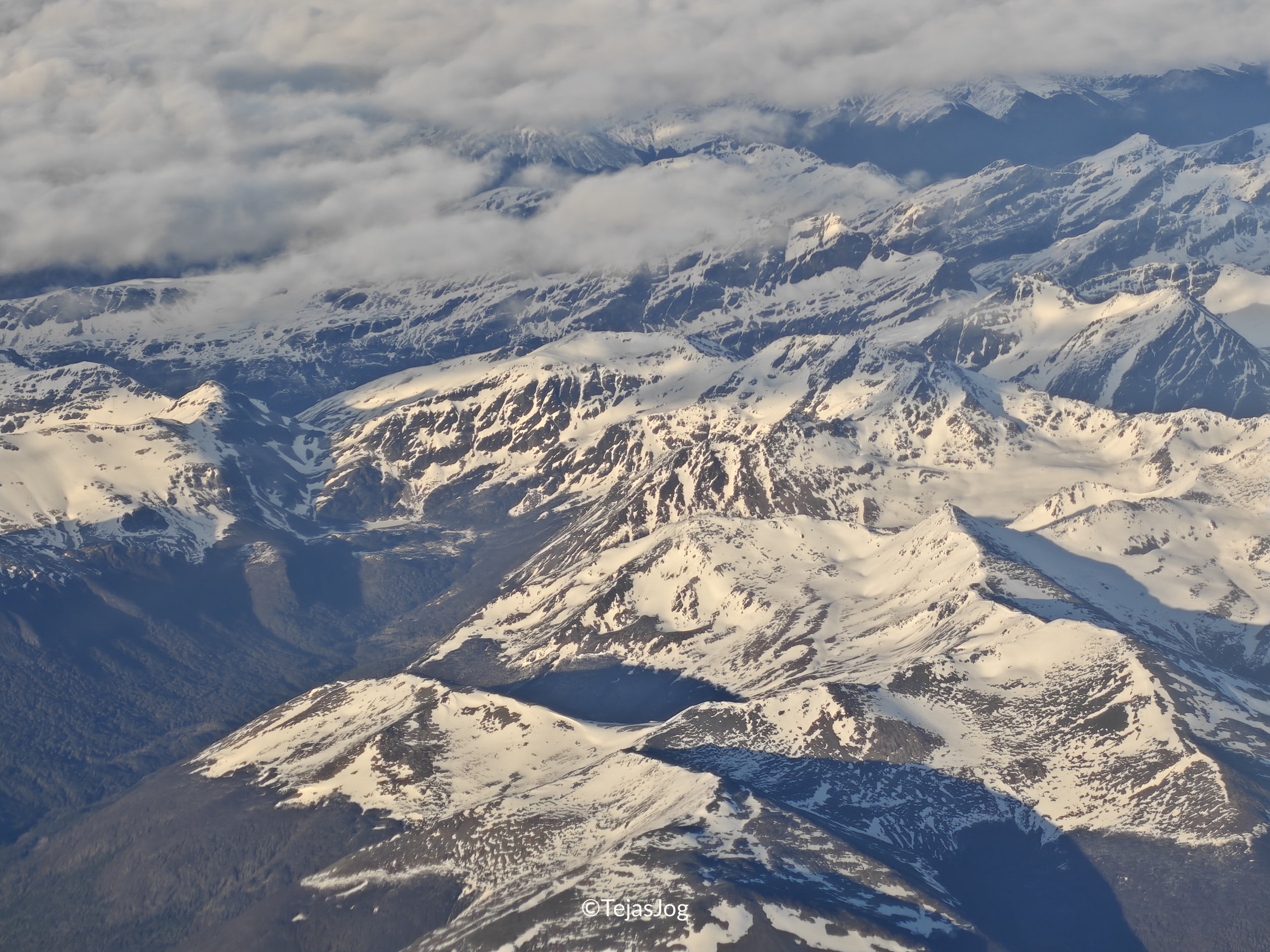 Andes seen on approach to Ushuaia Airport