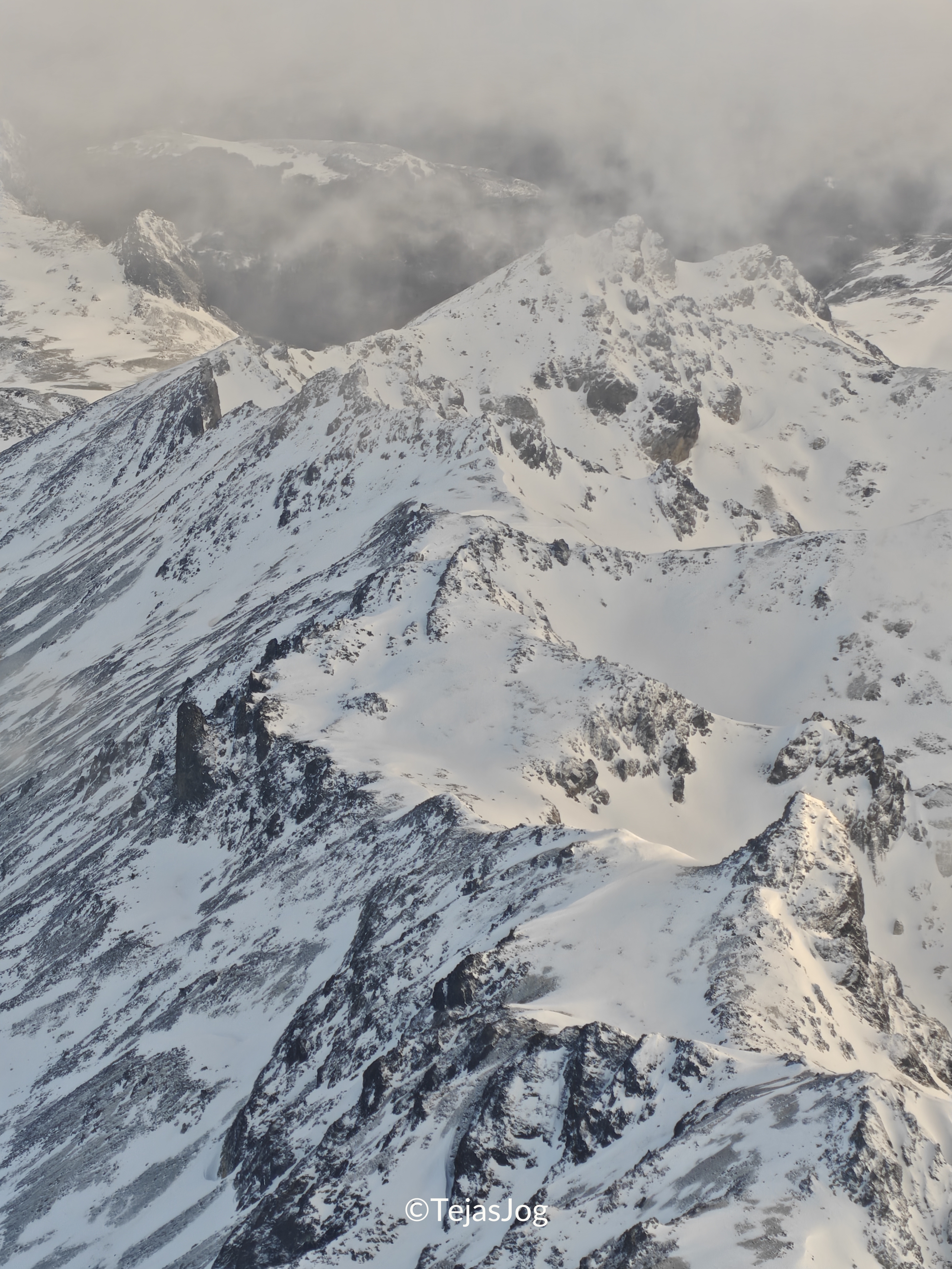 Andes seen on approach to Ushuaia Airport