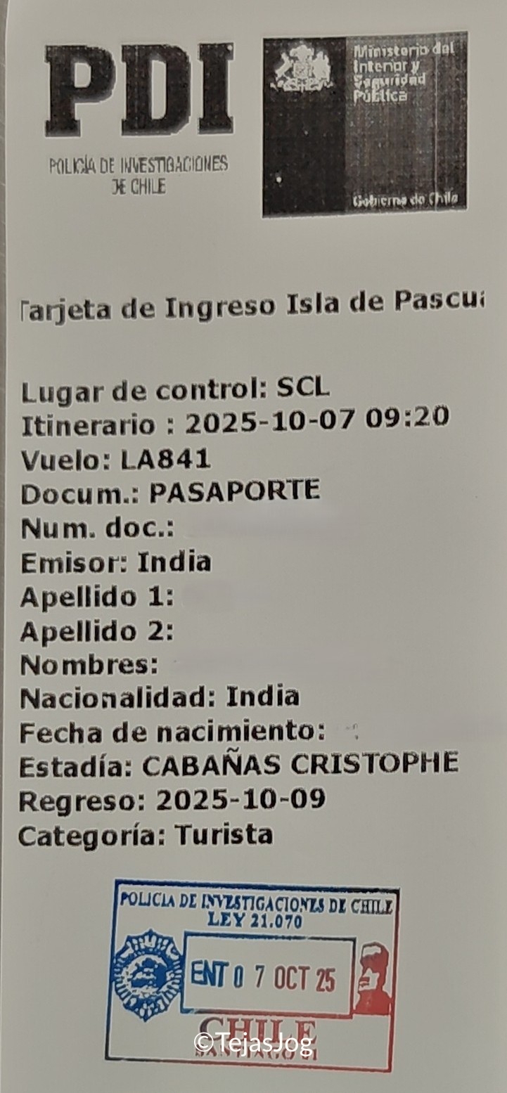 Online form checked at police verification for Easter Island Online form checked at police verification for Easter Island